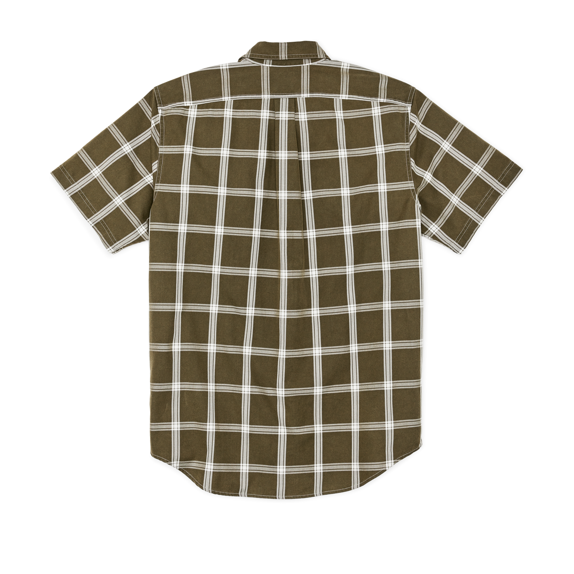 Alternate view of the Filson Short Sleeve Lightweight Alaskan Guide Shirt  - Green / White Plaid