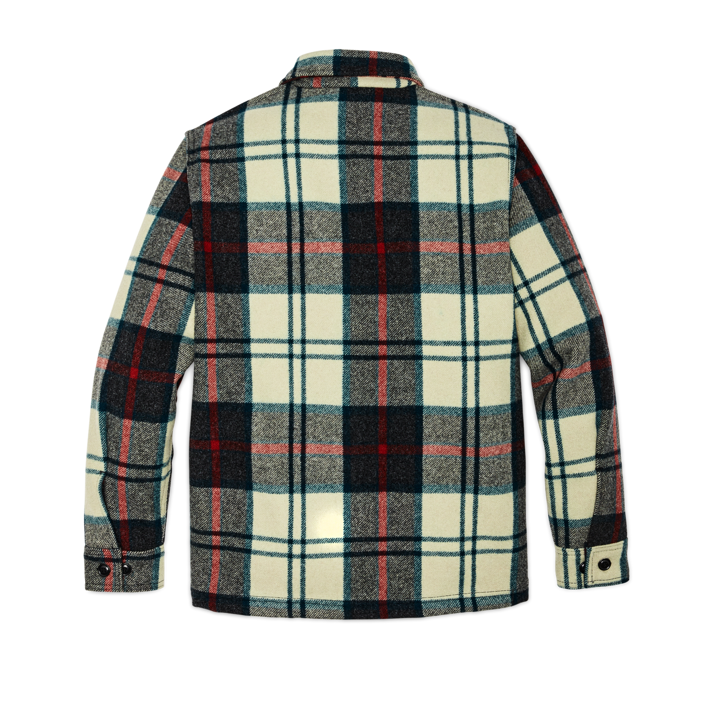 Alternate view of the Filson Mackinaw Wool Jac-shirt - Cream / Multi Plaid