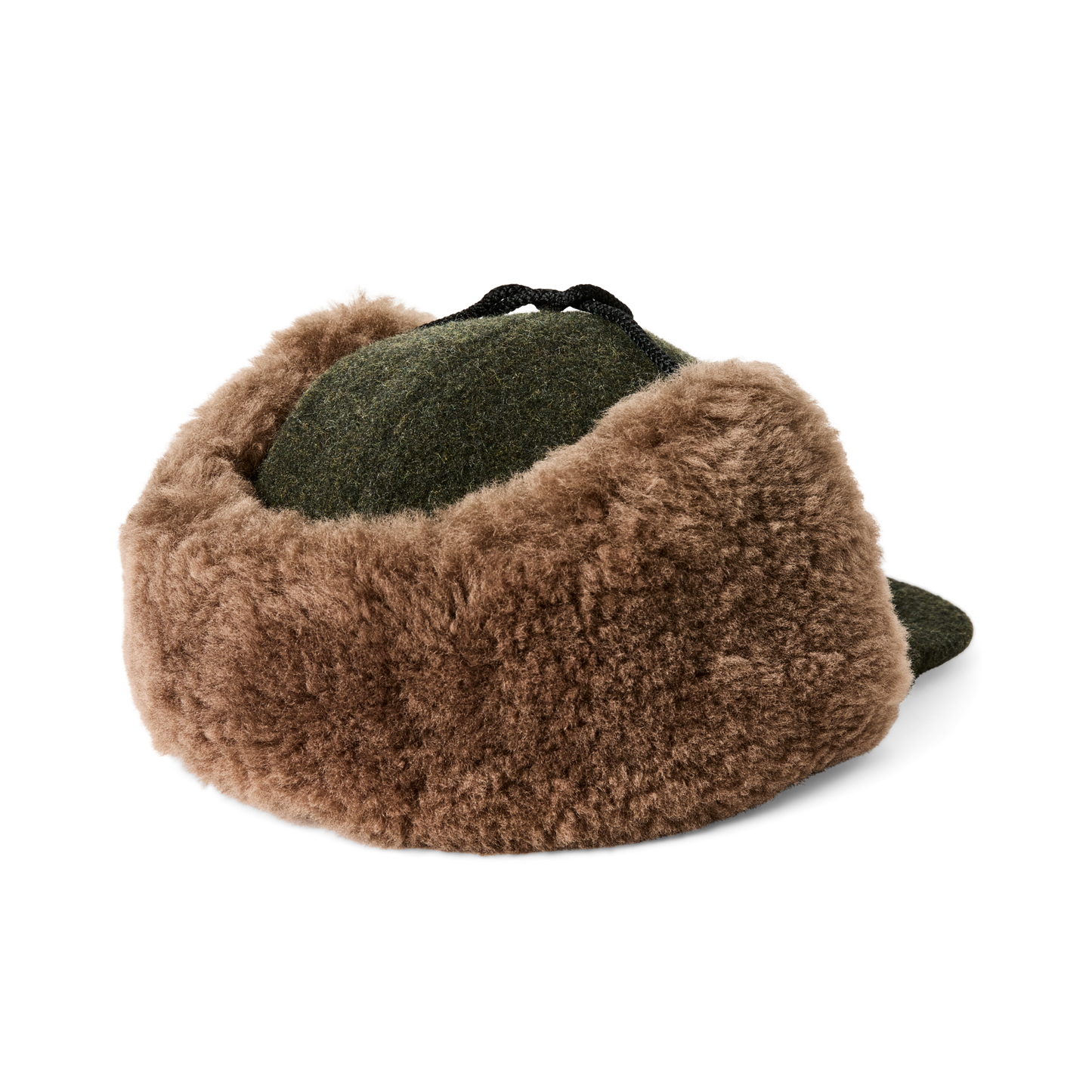 Alternate view of the Filson Double Mackinaw Wool Cap - Forest Green / Acorn