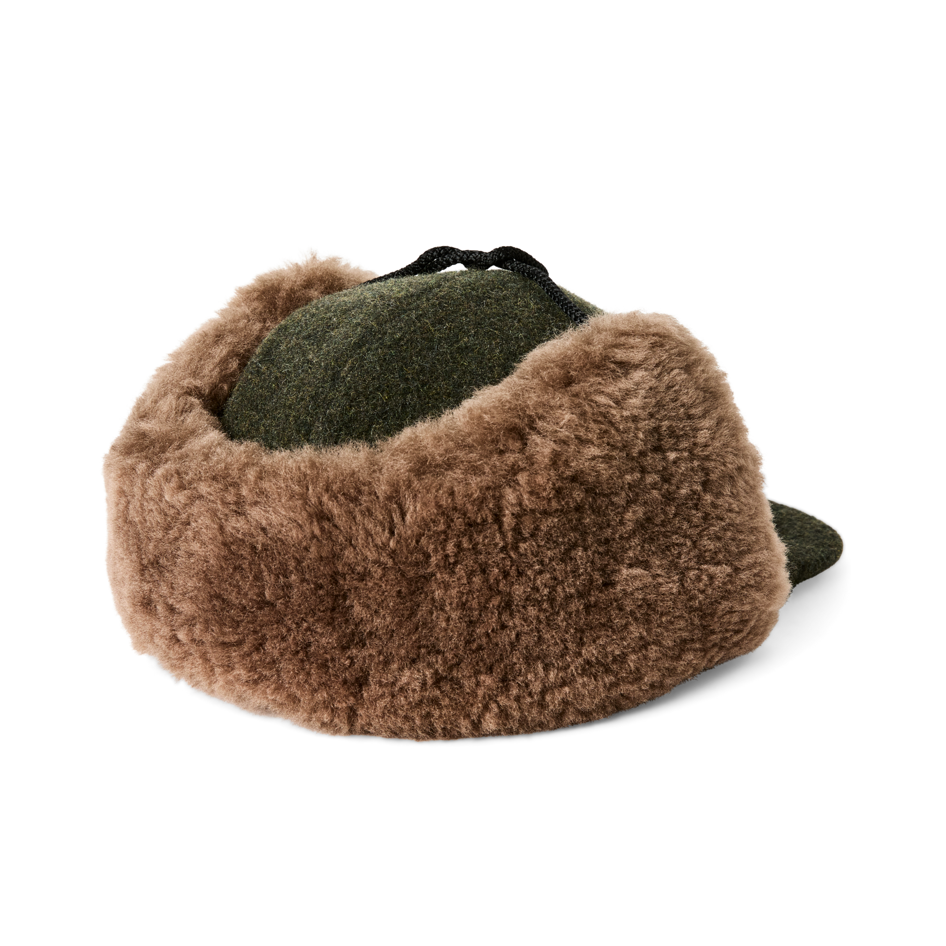 Alternate view of the Filson Double Mackinaw Wool Cap - Forest Green / Acorn