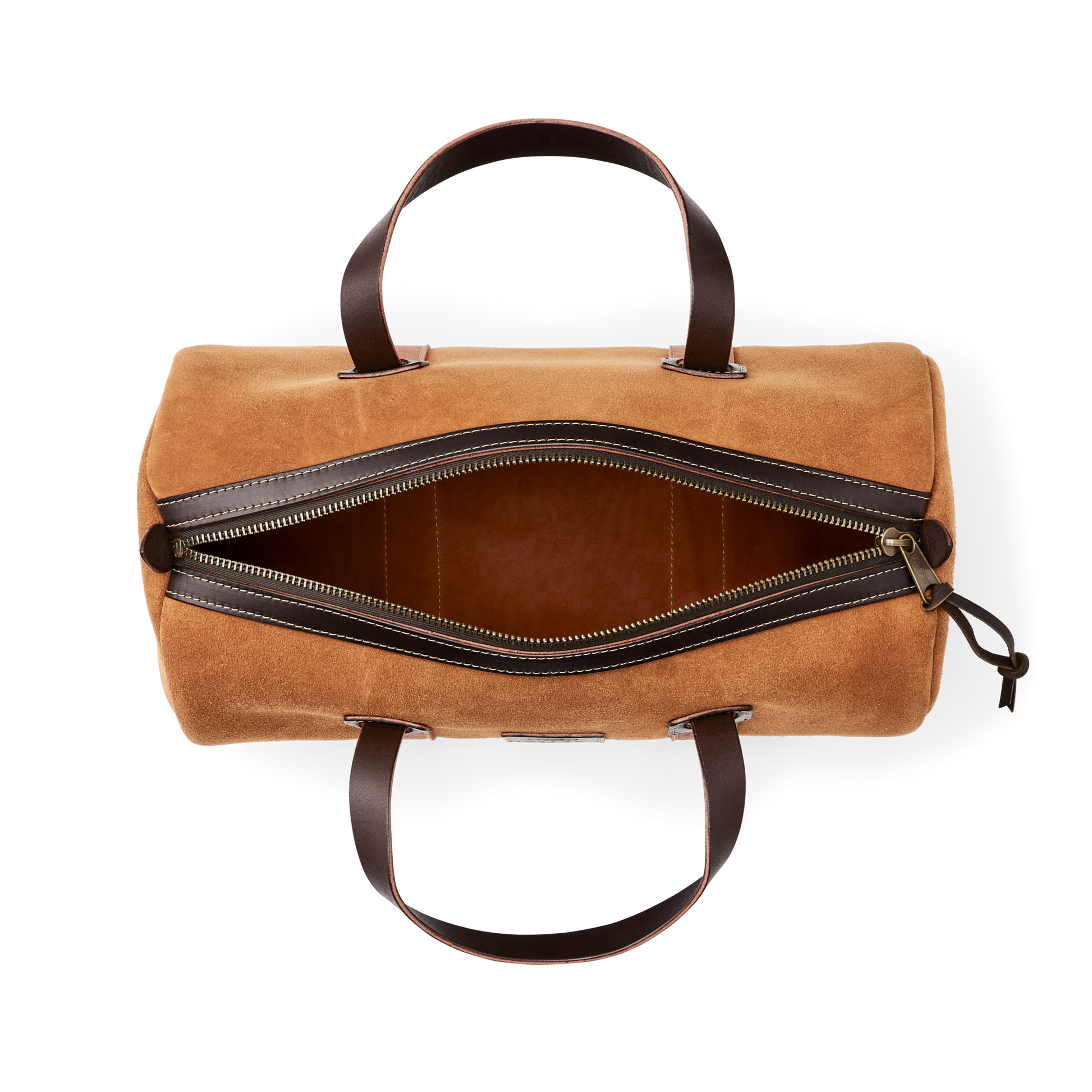 Alternate view of the Filson Filson Workshop Suede Duffle Bag - Saddle Brown