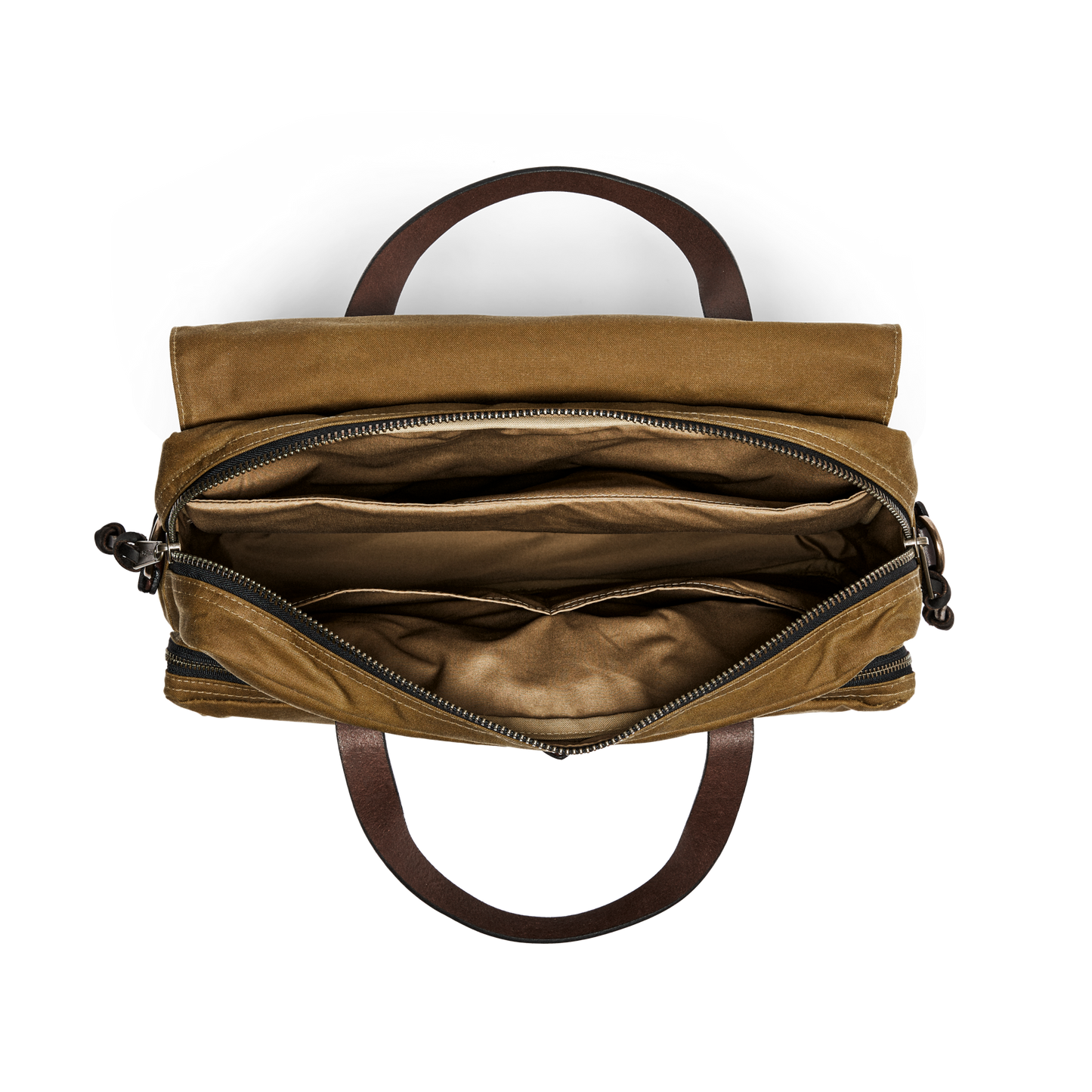 Alternate view of the Filson 24 Hour Tin Cloth Briefcase - Dark Tan