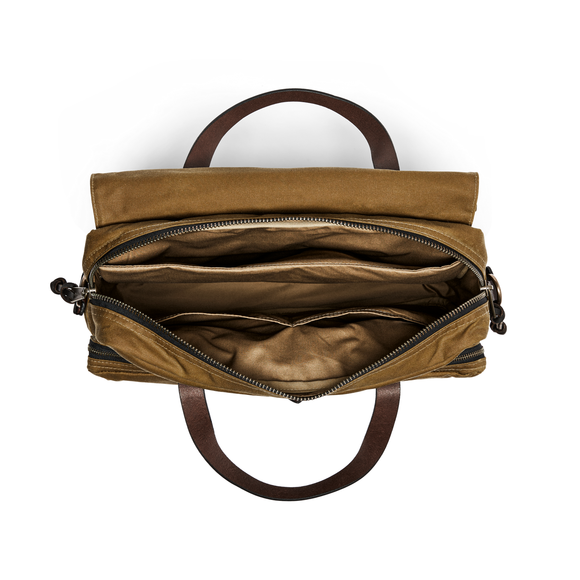 Alternate view of the Filson 24 Hour Tin Cloth Briefcase - Dark Tan