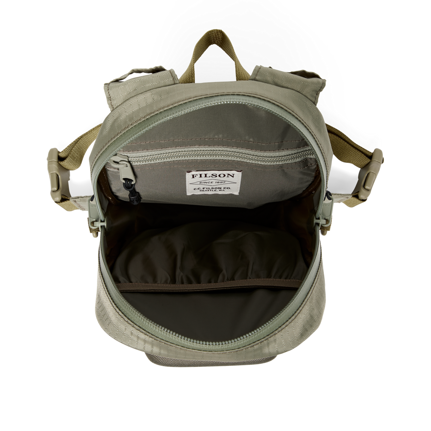 Alternate view of the Filson Fishing Chest Pack - Vintage Olive