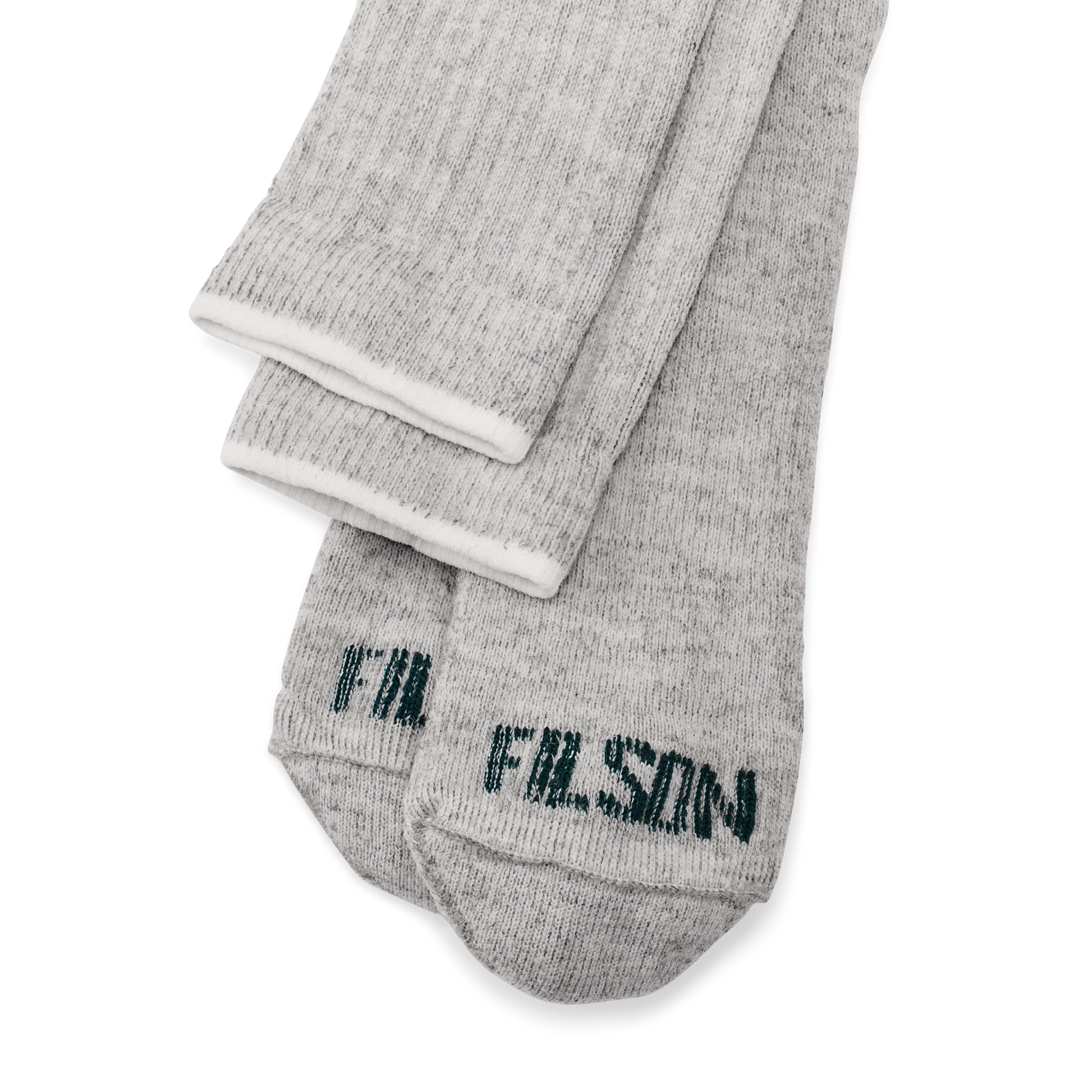 Alternate view of the Filson Lightweight Traditional Crew Socks - Gray Heather