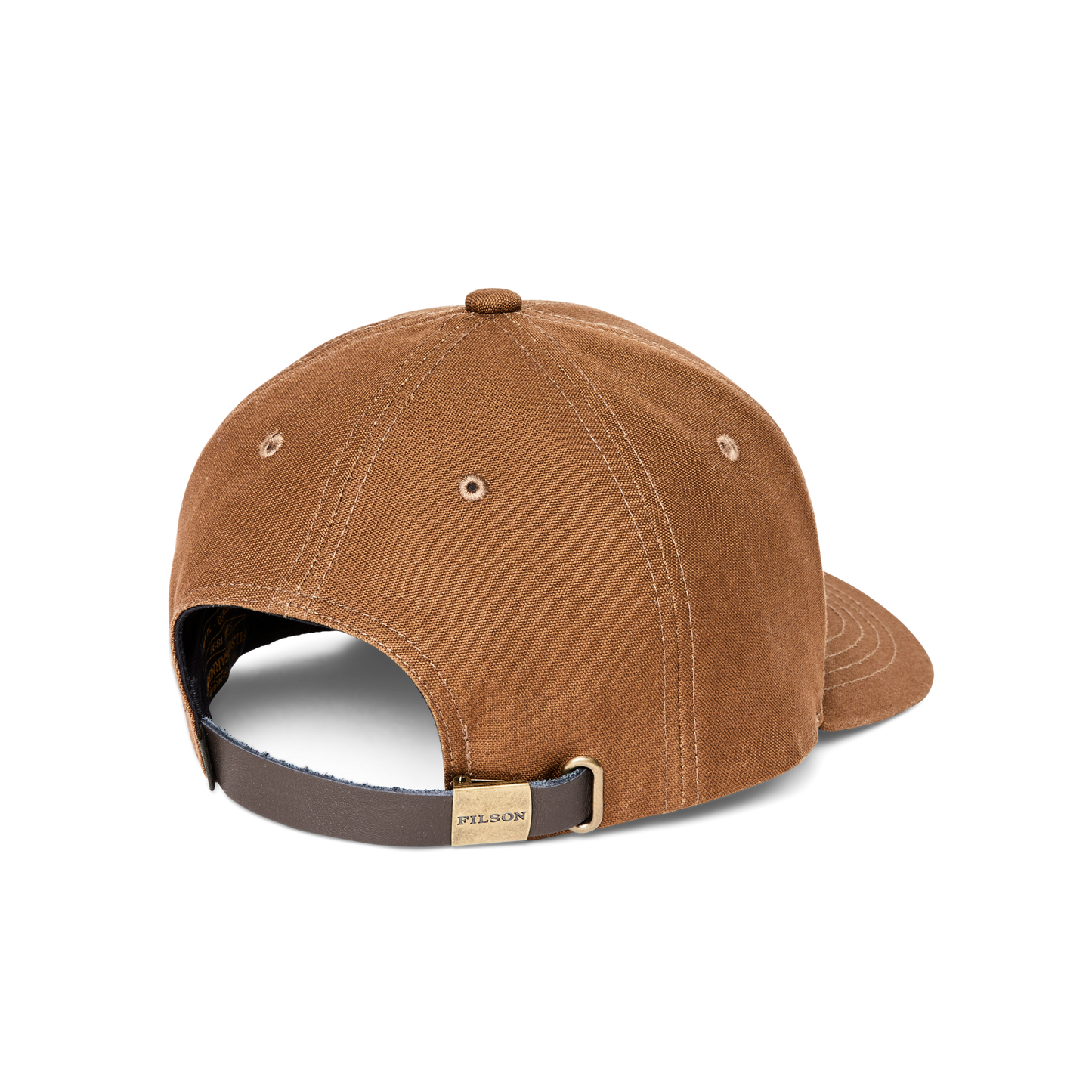 Alternate view of the Filson Dry Tin Cloth Logger Cap - Whiskey