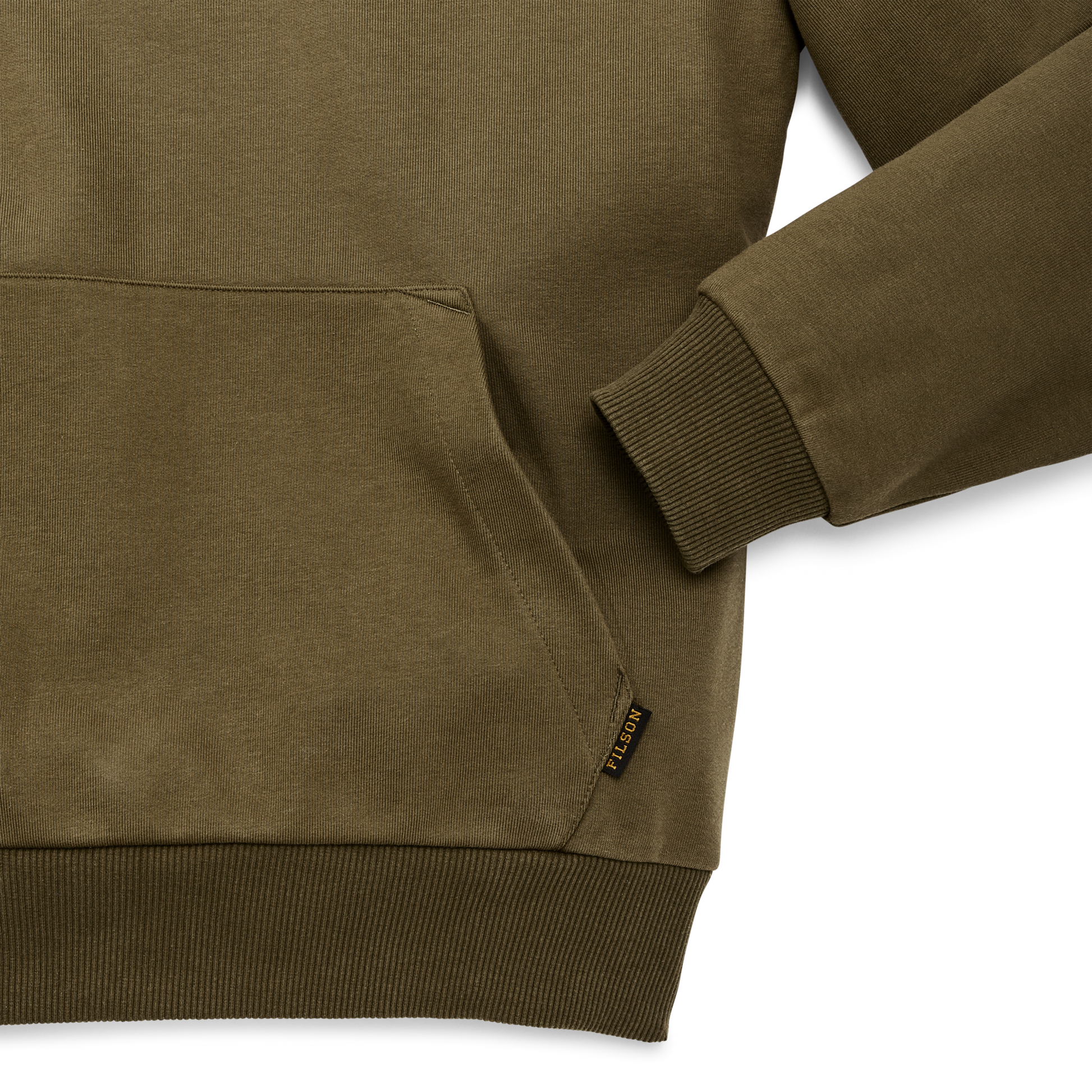 Alternate view of the Filson Prospector Hoodie - Dark Olive