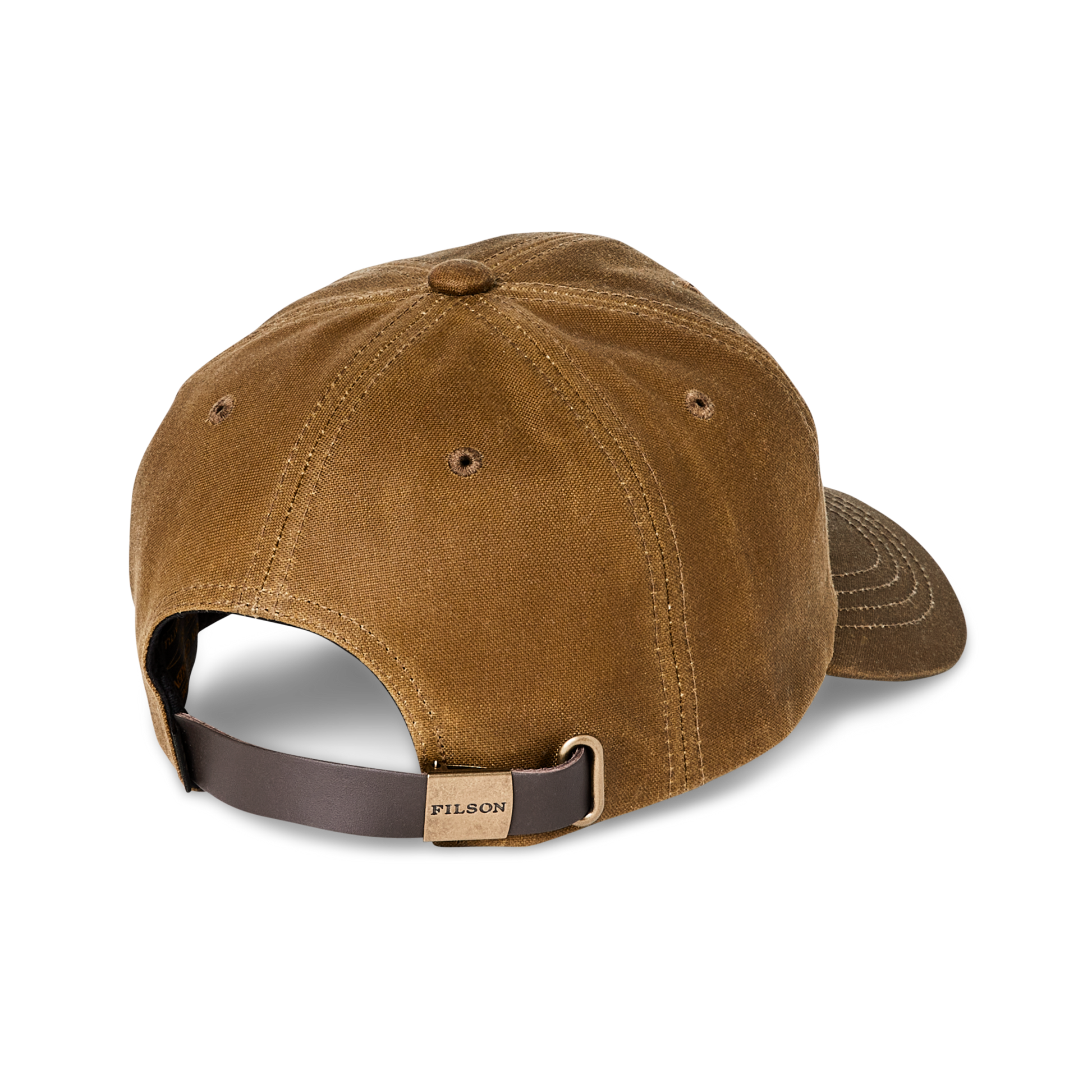 Alternate view of the Filson Oil Tin Low-profile Logger Cap - Dark Tan