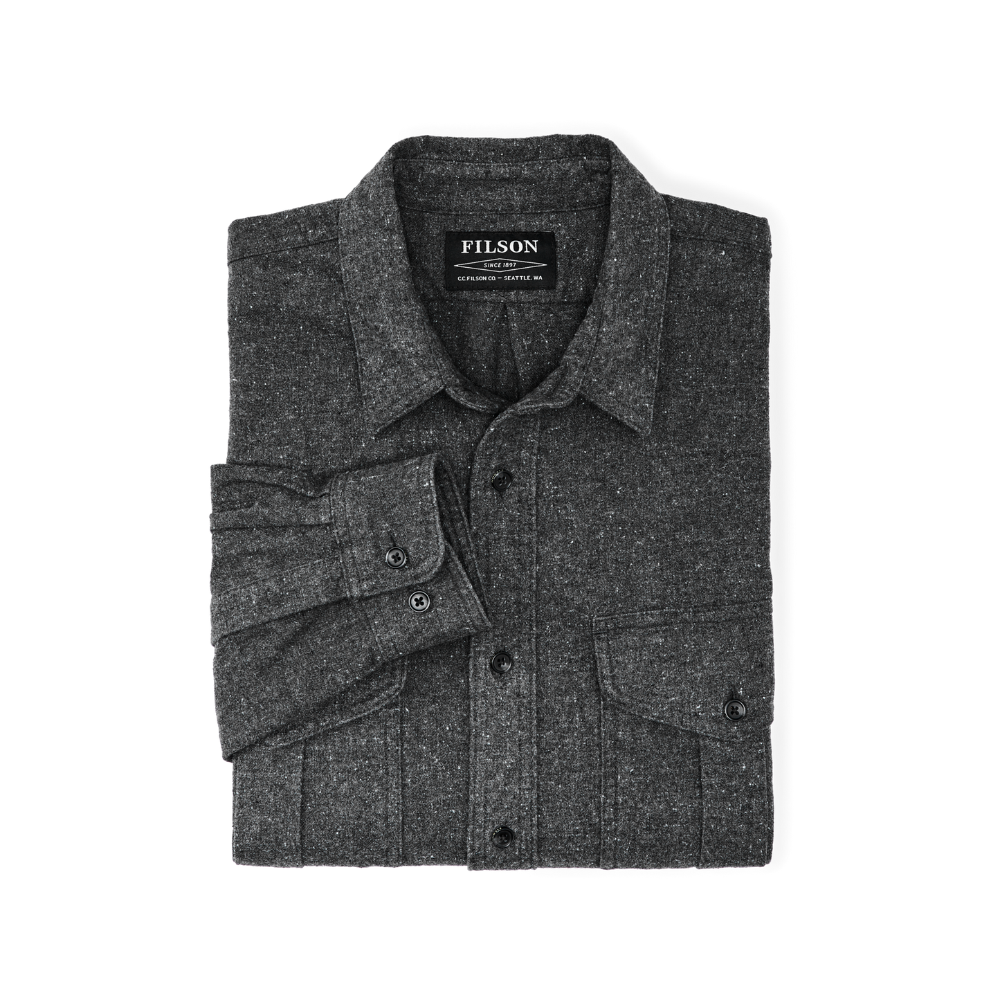 Alternate view of the Filson Alaskan Guide Shirt - Dark Heather Gray