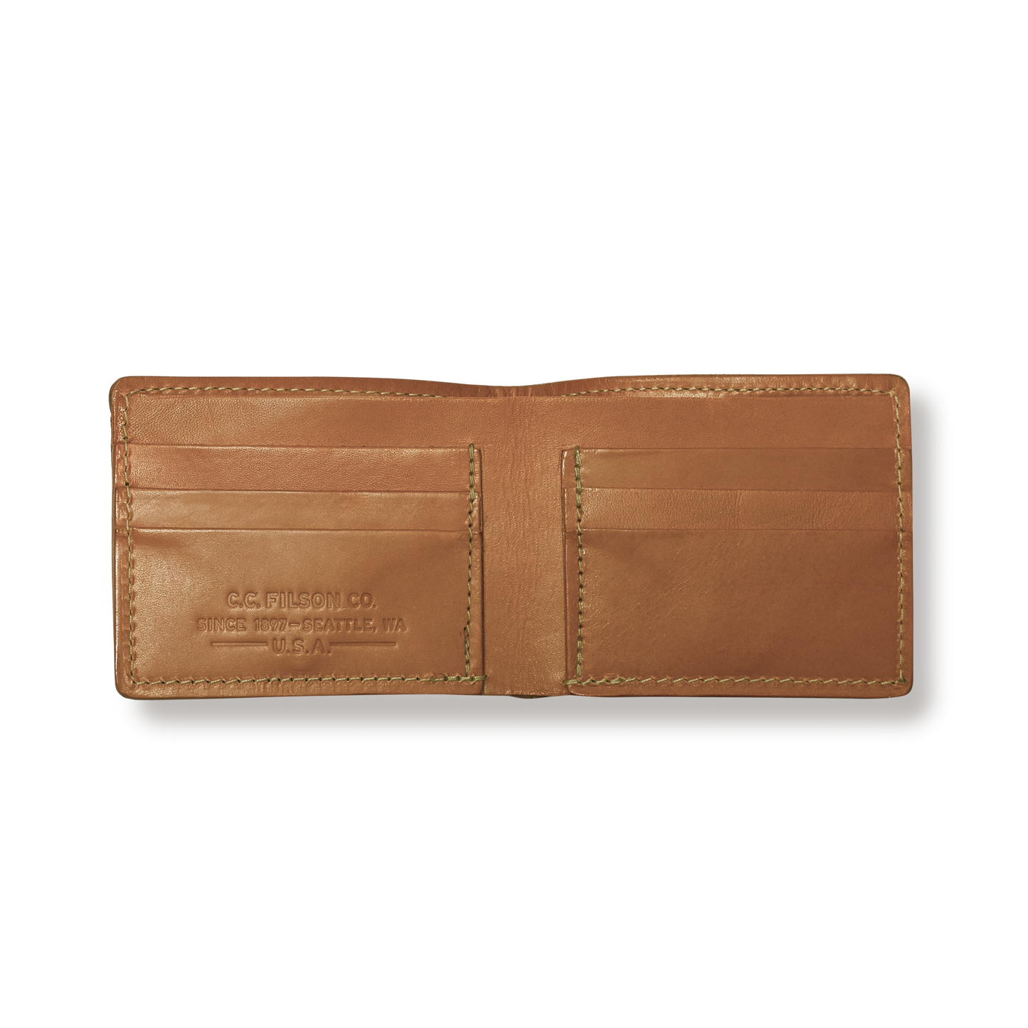 Alternate view of the Filson Bridle Leather Bi-fold Wallet - Tan Leather