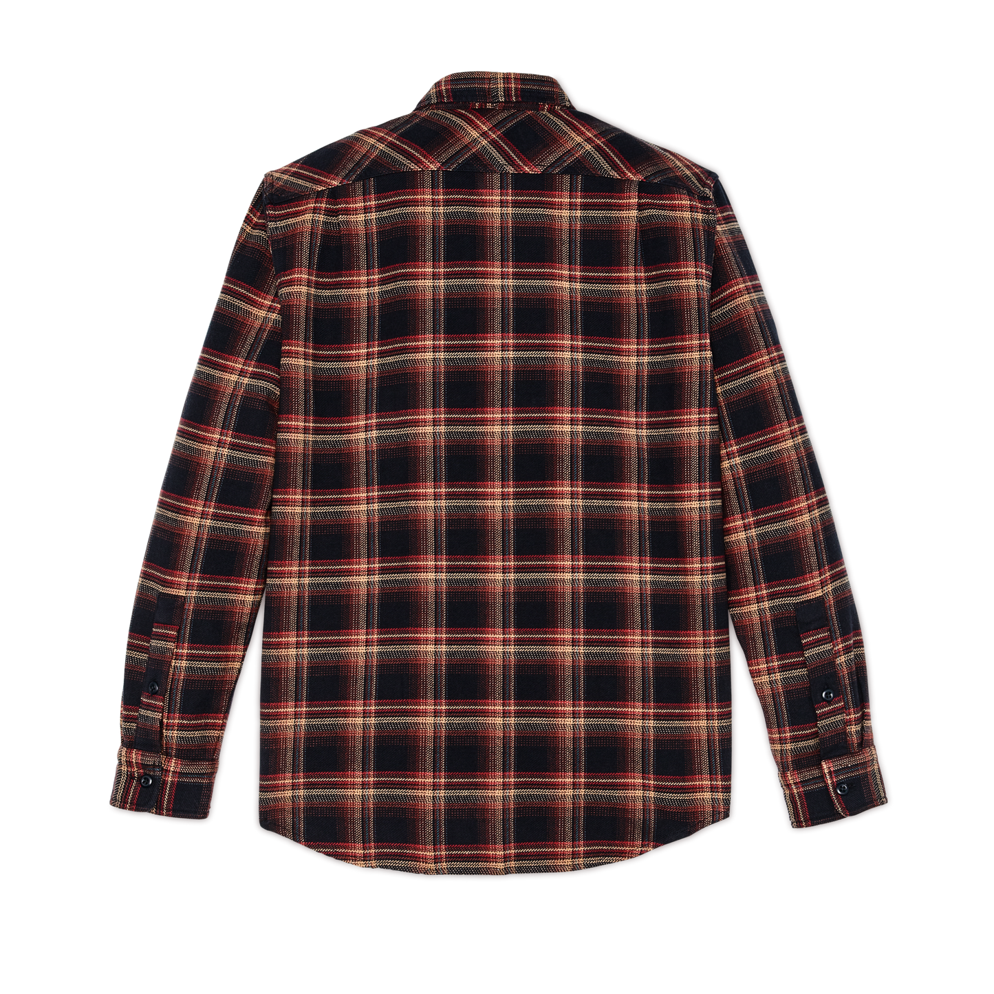 Alternate view of the Filson Vintage Flannel Work Shirt - Black / Rust / Multi Plaid