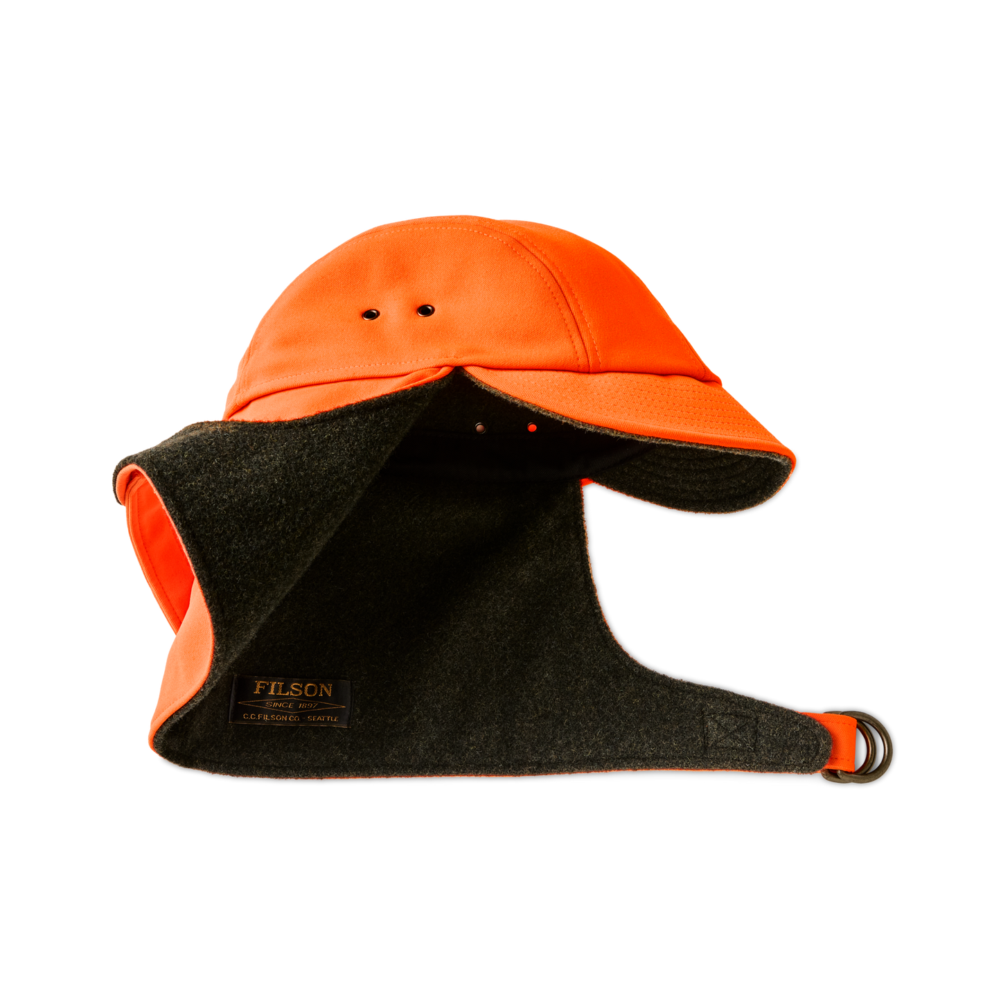 Alternate view of the Filson Big Game/upland Hat - Blaze Orange