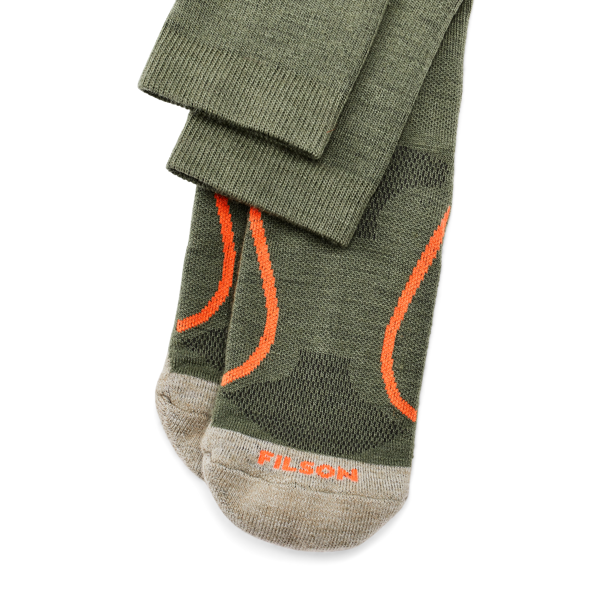 Alternate view of the Filson X Country Outdoorsman Socks - Green Blaze