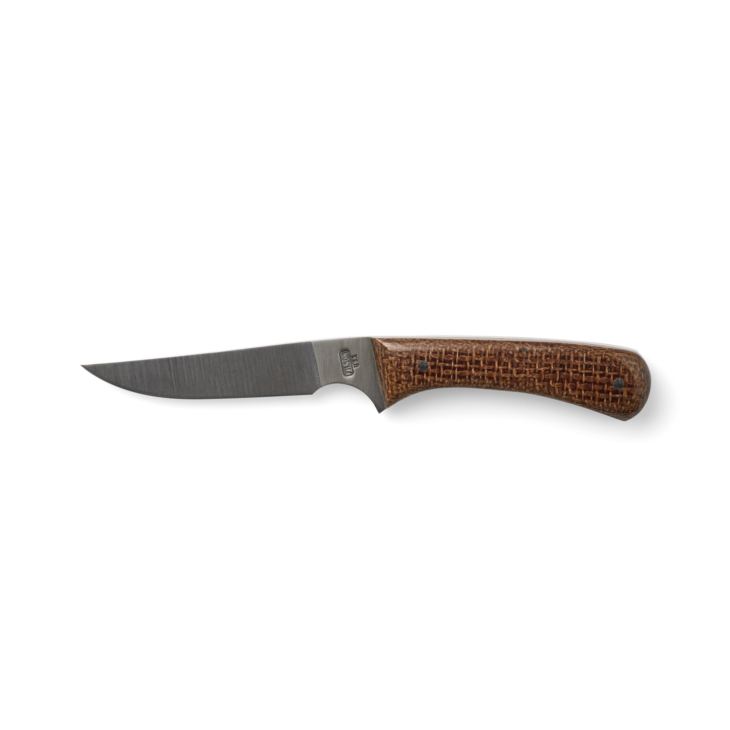 Front-facing image of the Filson Bird & Trout Knife - Brown