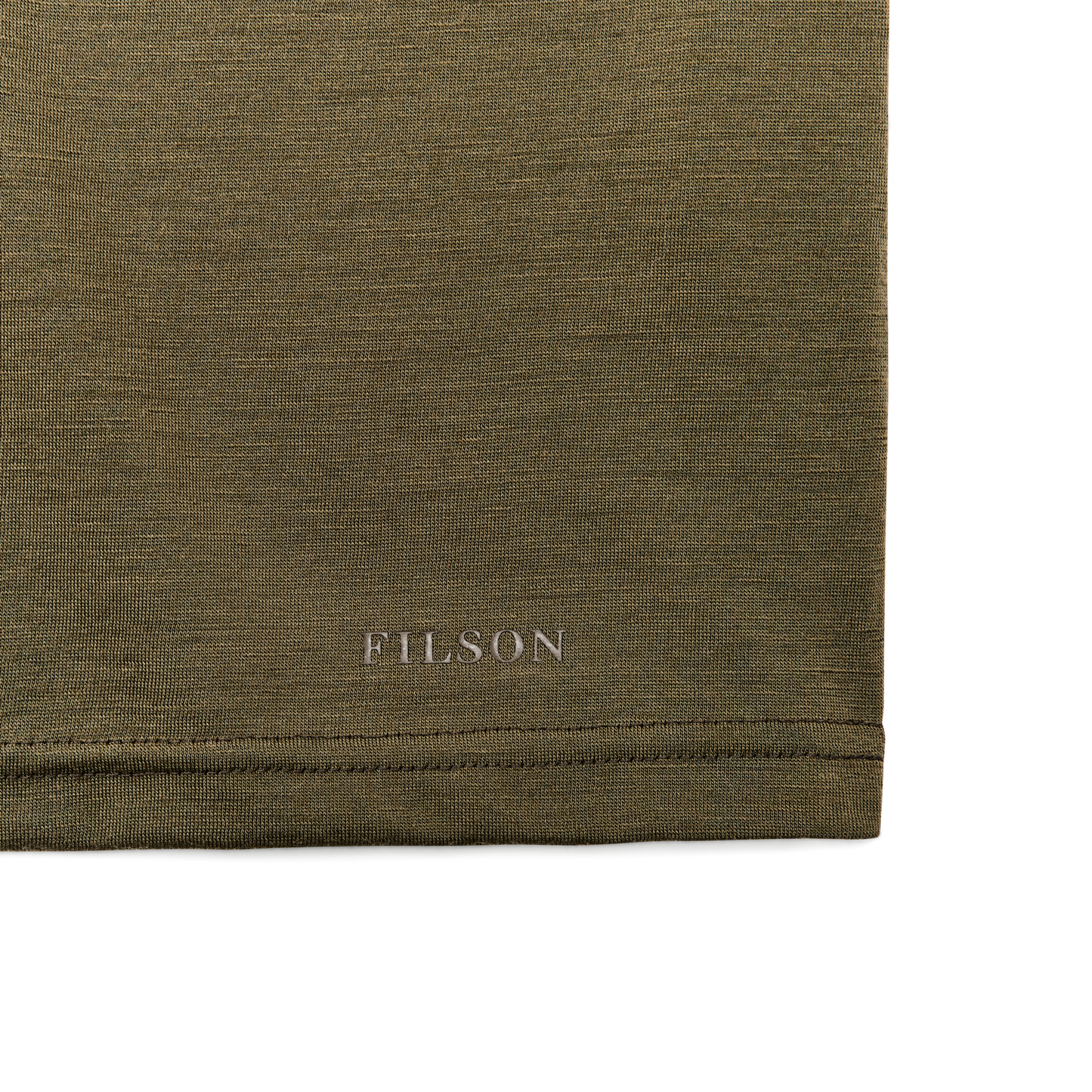 Alternate view of the Filson 210g Merino Wool Short Sleeve Crewneck - Dark Olive