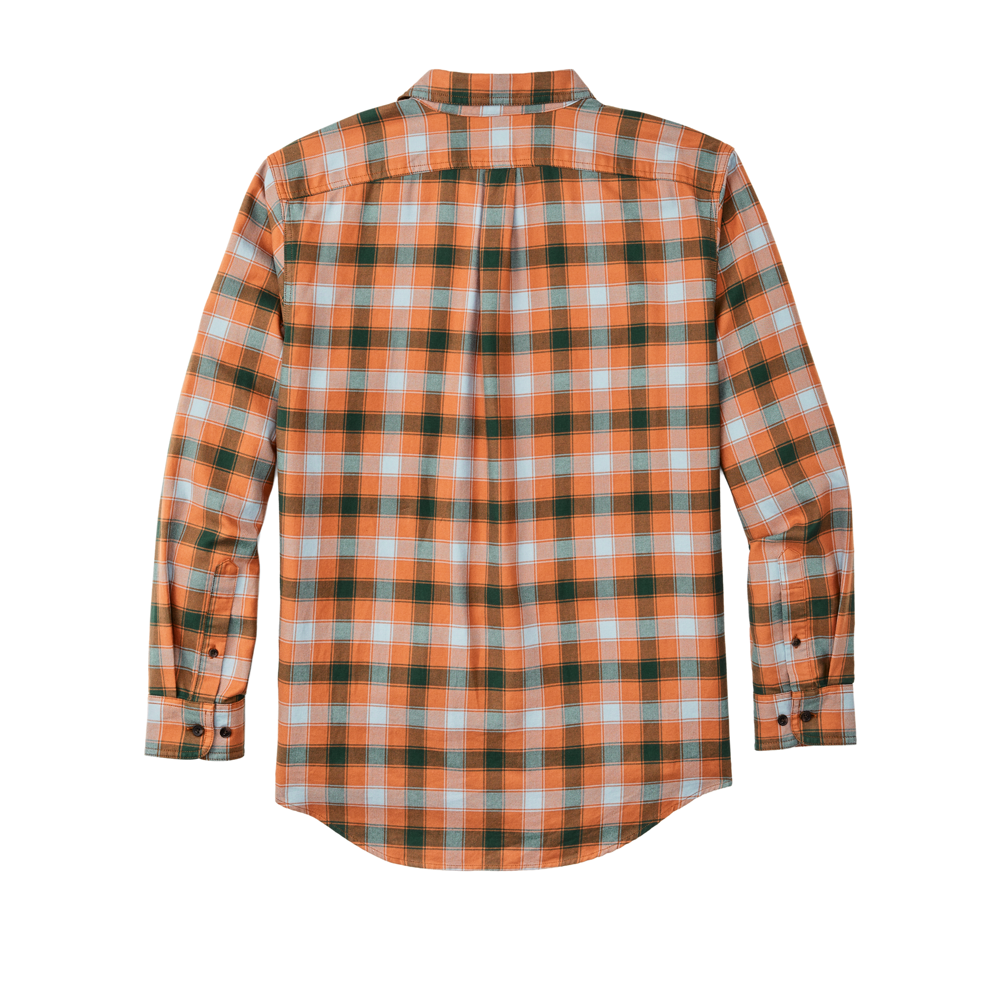 Alternate view of the Filson Lightweight Alaskan Guide Shirt - Clay / Blue / Multi Plaid