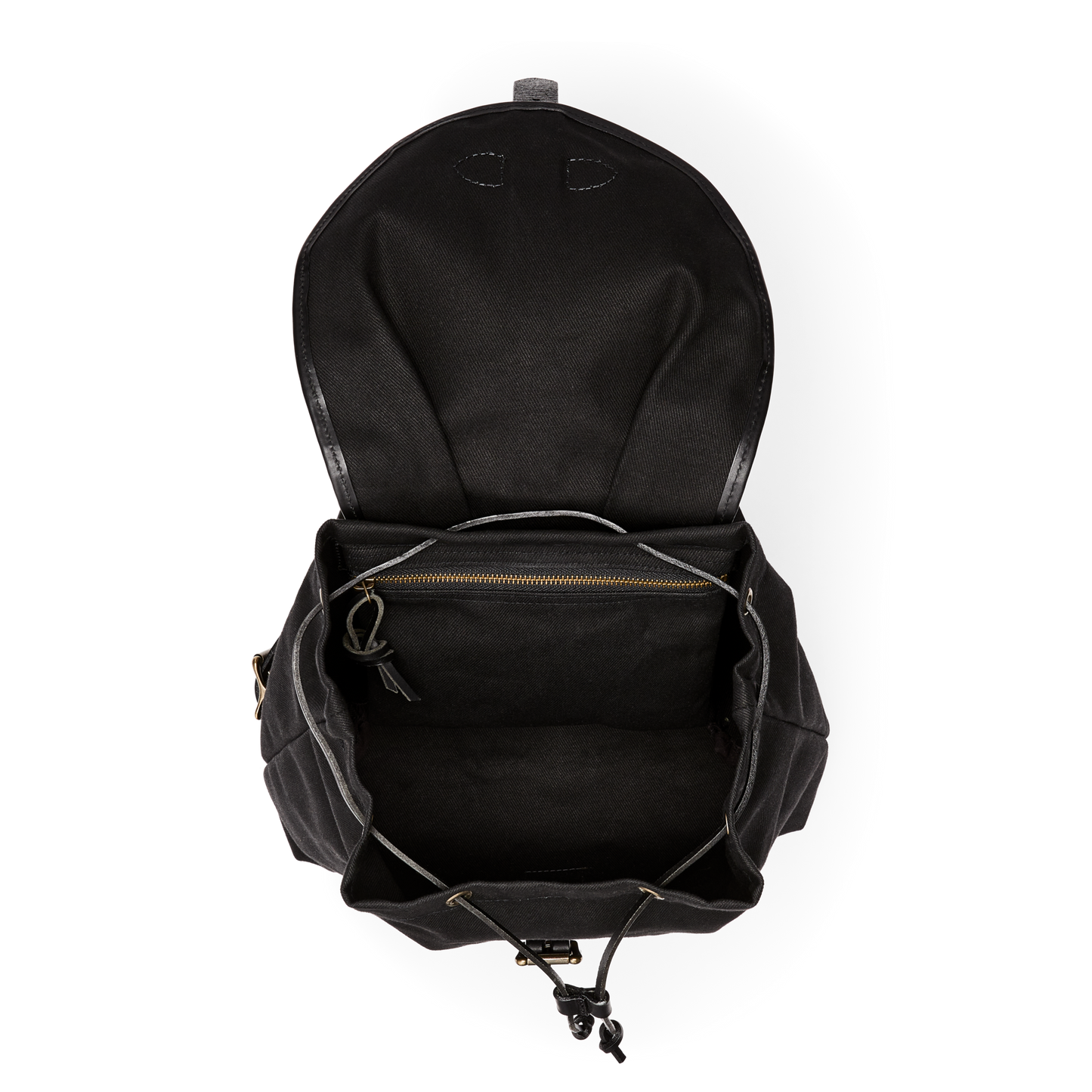 Alternate view of the Filson Rugged Twill Drawstring Backpack - Black