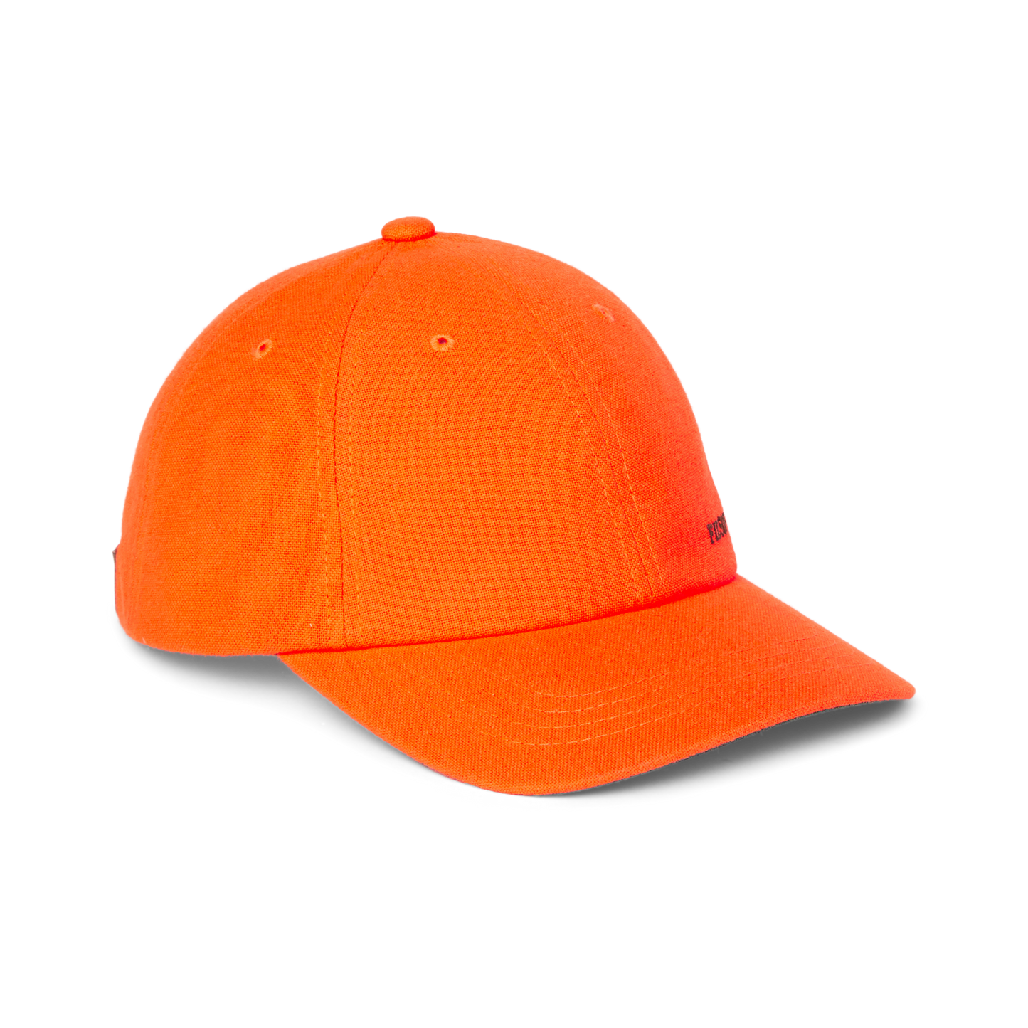 Front-facing image of the Filson Low-profile Cap - Blaze Orange