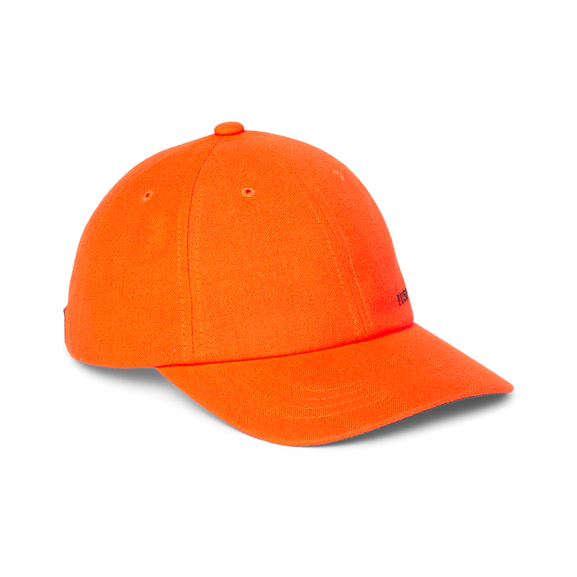 Front-facing image of the Filson Low-profile Cap - Blaze Orange