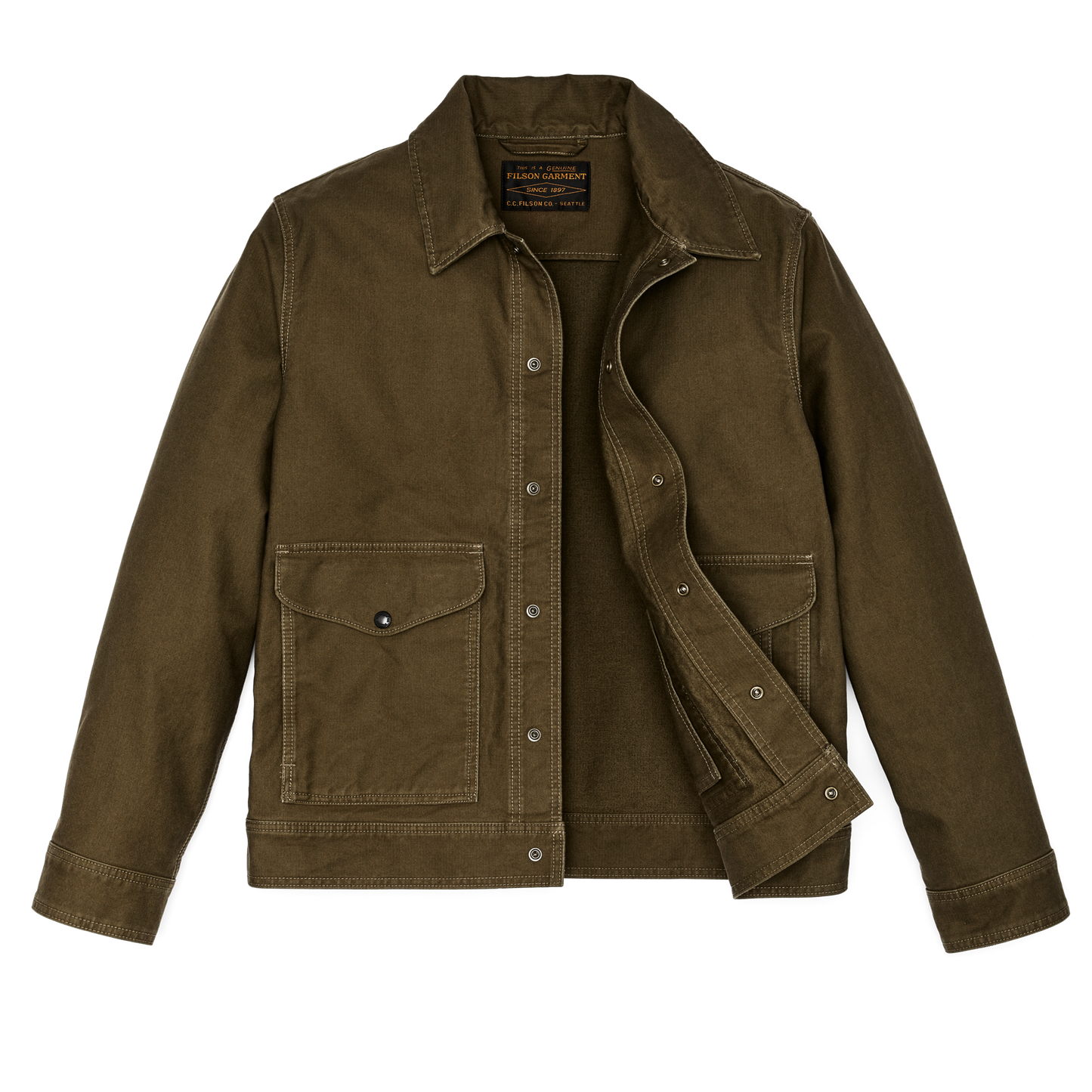 Alternate view of the Filson Jungle Cloth Work Jacket - Dark Olive