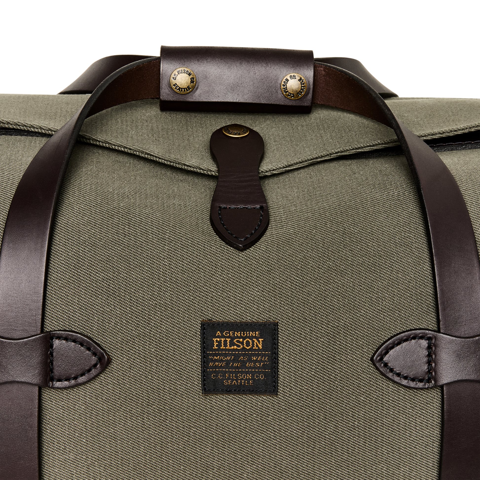 Alternate view of the Filson Small Rugged Twill Duffle Bag - Otter Green