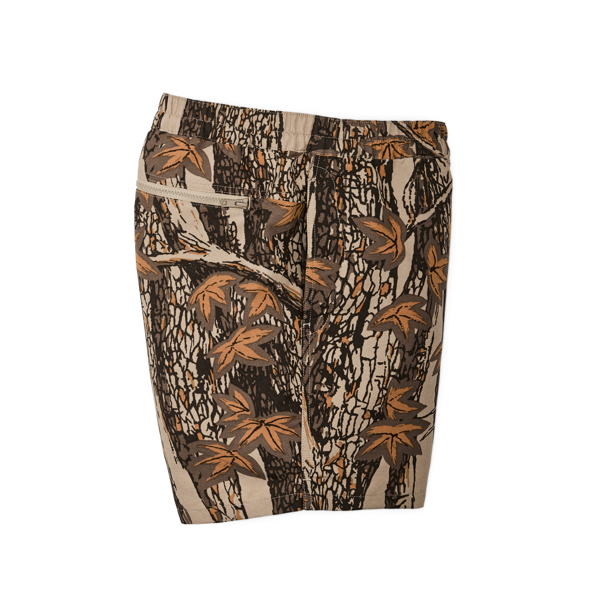 Alternate view of the Filson Cooper Lake Trunks  - Maple Bark Camo / Tan