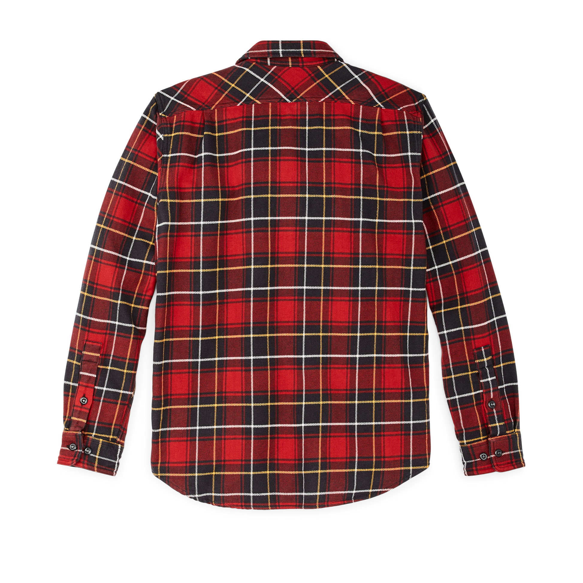 Alternate view of the Filson Vintage Flannel Work Shirt - Red Charcoal Plaid