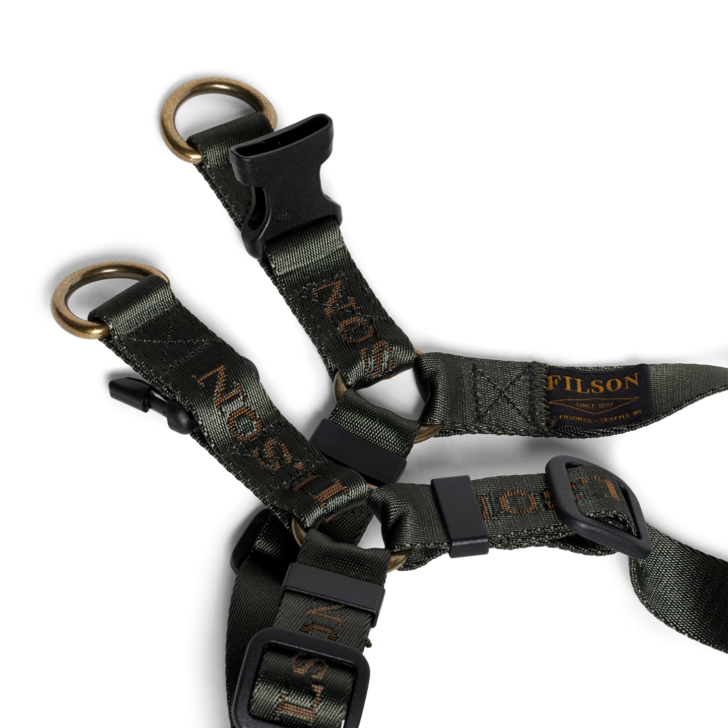 Alternate view of the Filson Adjustable Nylon Harness - Dark Timber