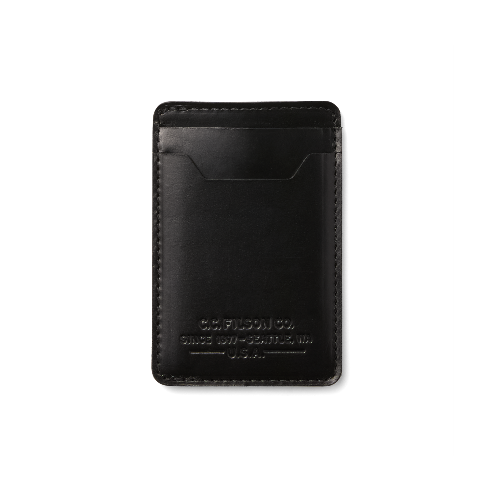 Alternate view of the Filson Filson Leather Card Case - Black