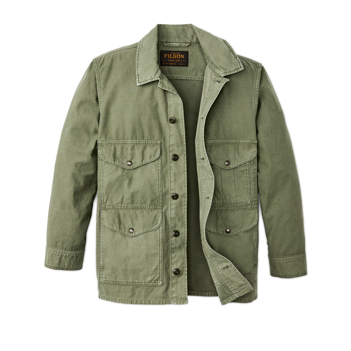 Alternate view of the Filson Field Cruiser Jacket - Washed Fatigue Green