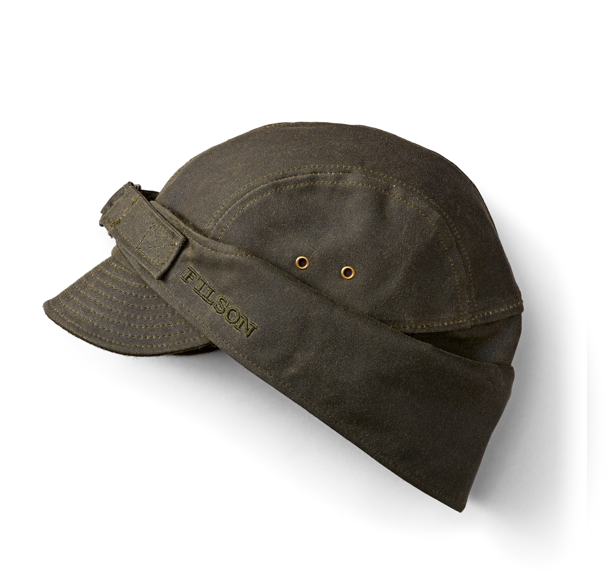 Alternate view of the Filson Tin Cloth Wildfowl Hat - Otter Green