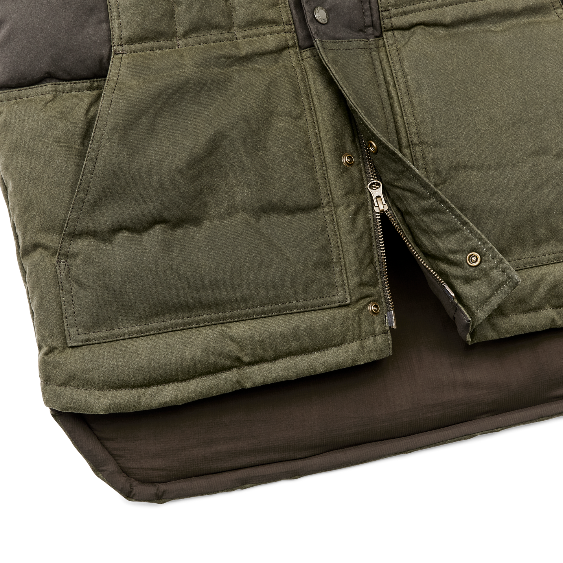 Alternate view of the Filson Down Cruiser Vest - Otter Green