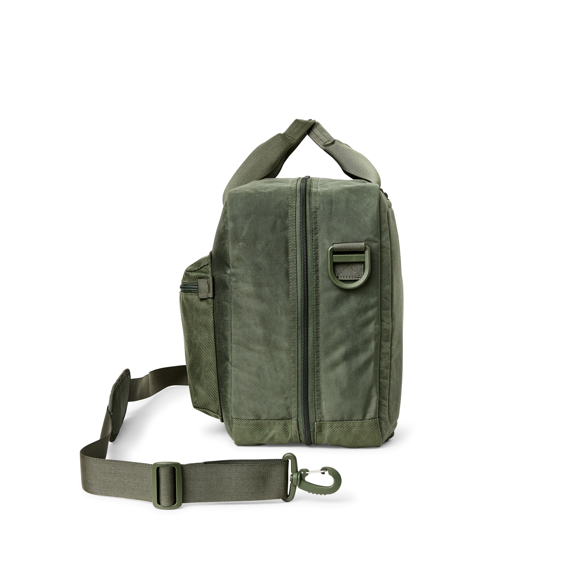 Alternate view of the Filson Surveyor Pullman Pack - Service Green