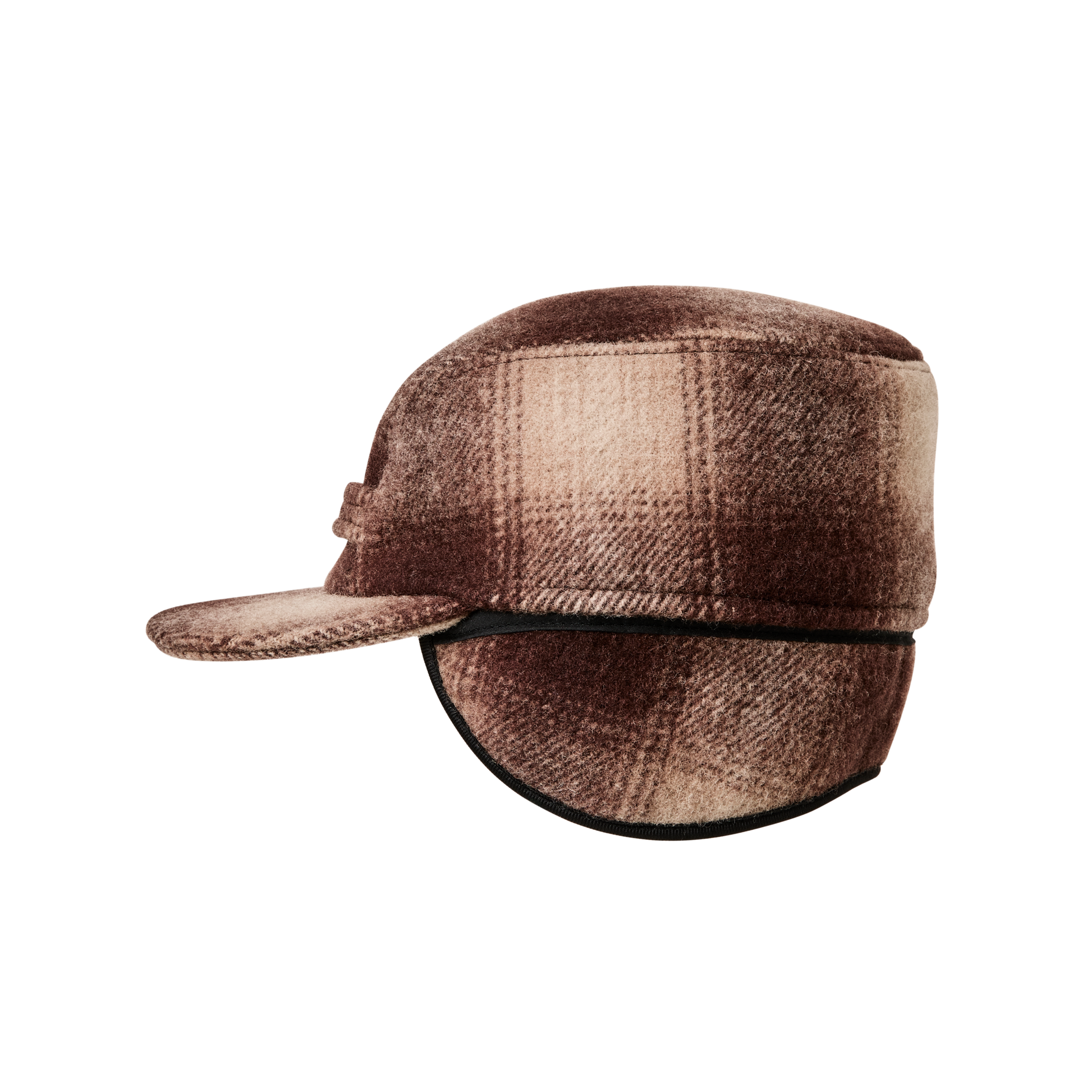 Alternate view of the Filson Mackinaw Wool Cap - Brown / Tan Ombre