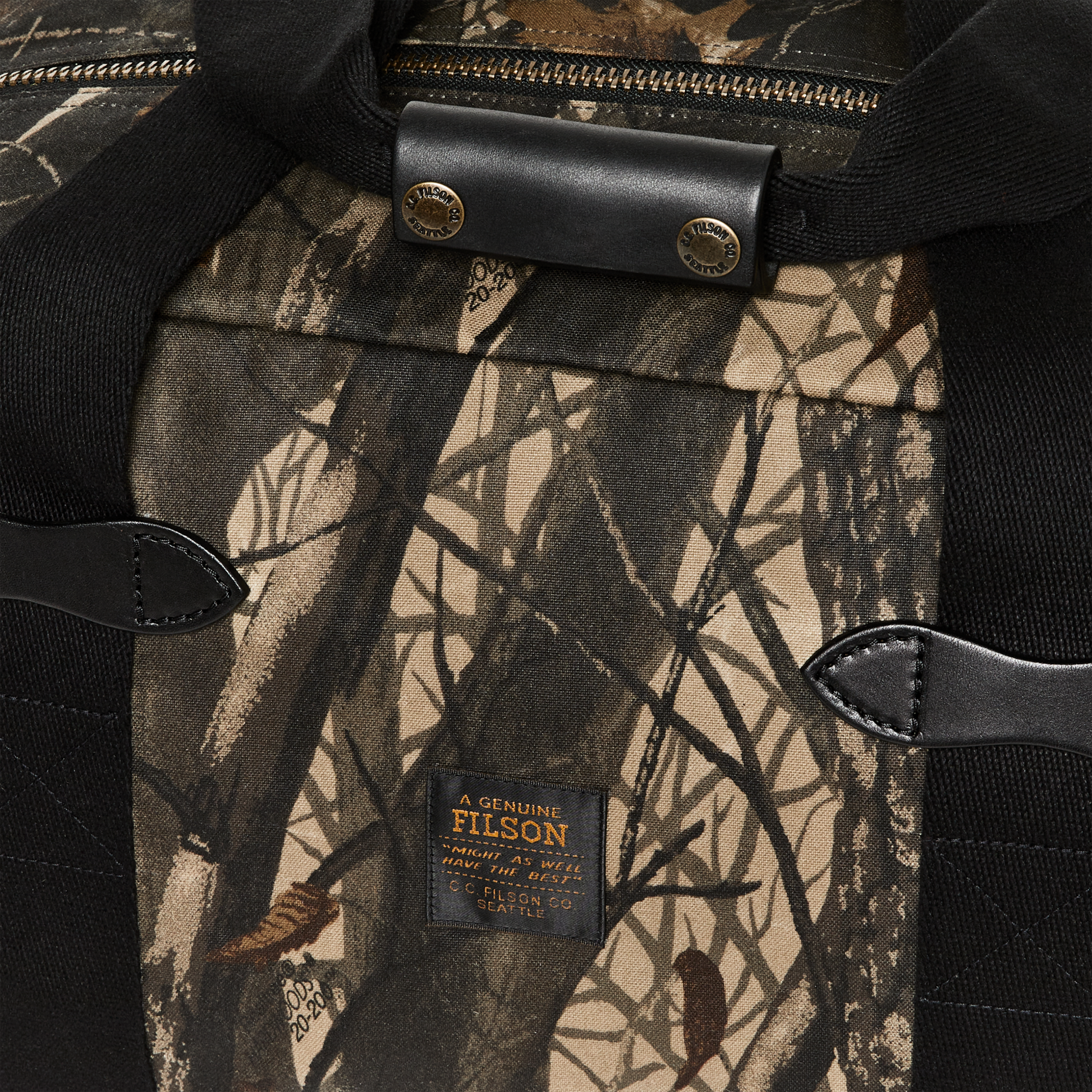 Alternate view of the Filson Small Tin Cloth Duffle Bag - Realtree Hardwoods Camo