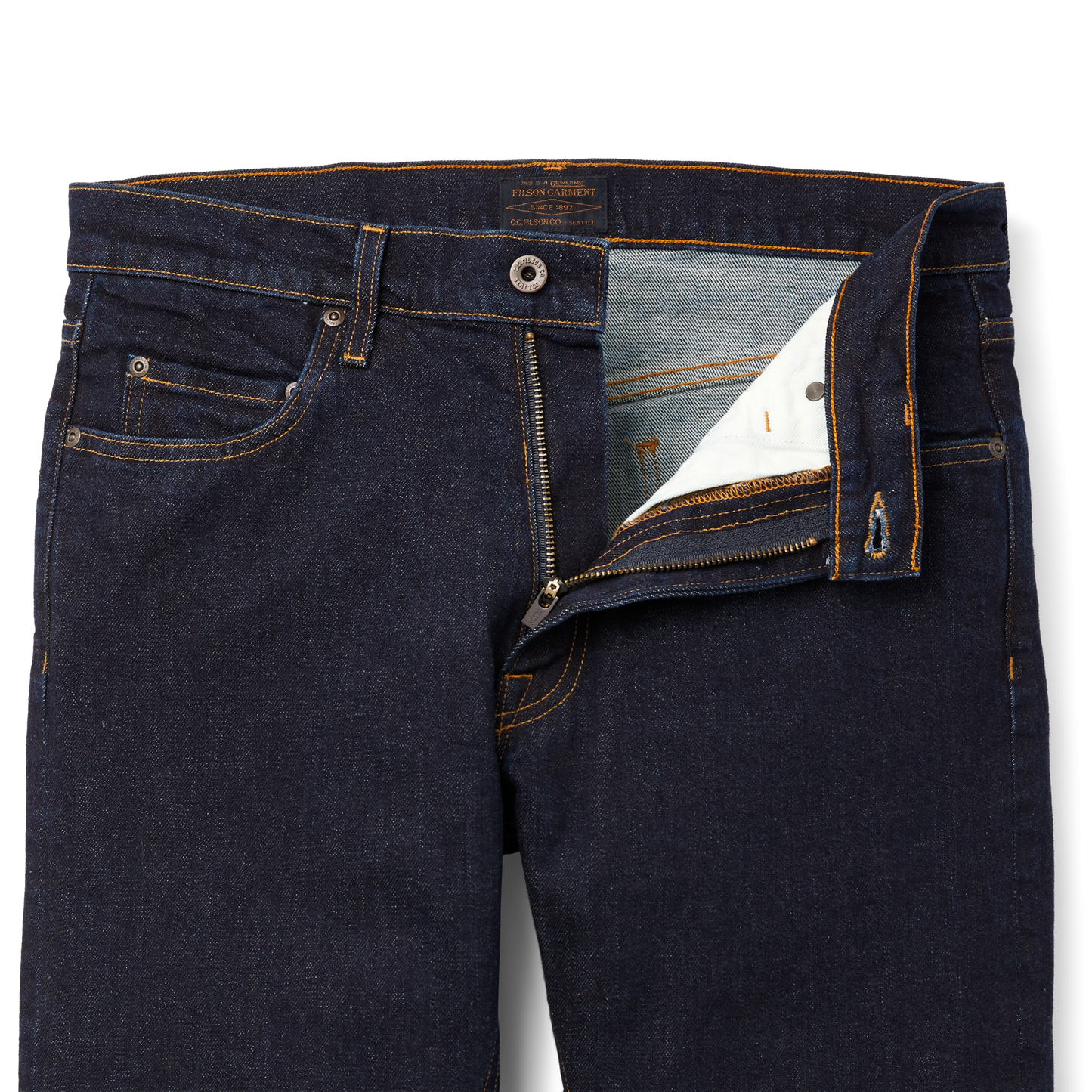 Alternate view of the Filson Muleskinner Jeans - Rinse Indigo