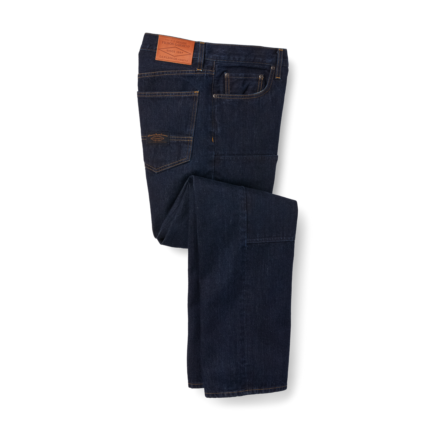 Alternate view of the Filson Bullbuck Double-front Jeans - Rinse Indigo