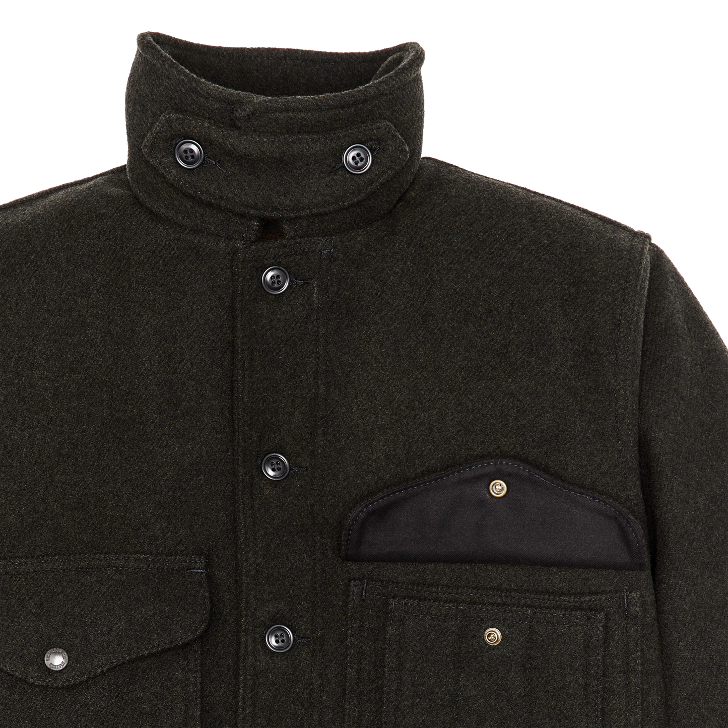 Alternate view of the Filson Long Mackinaw Wool Cruiser - Peat Black