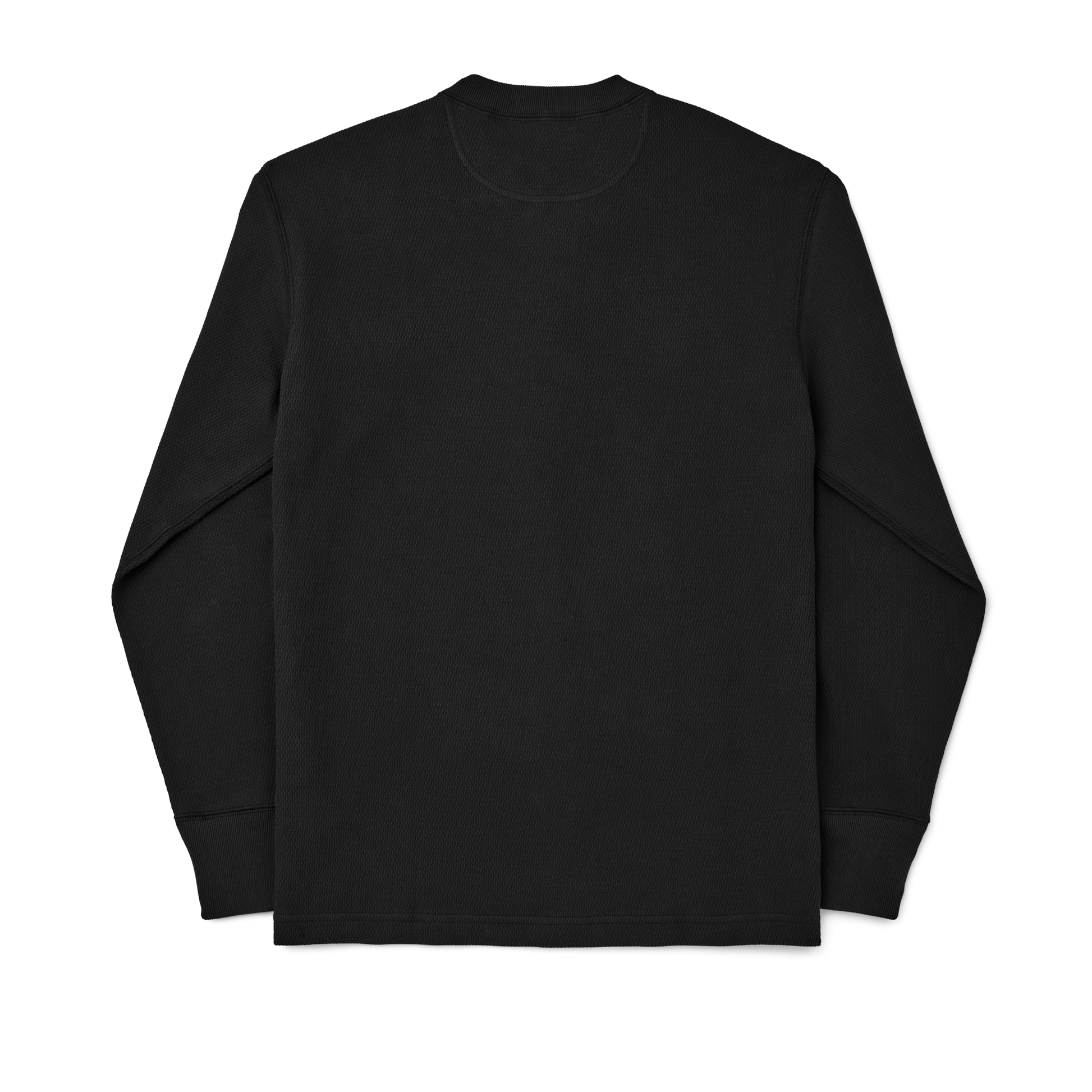 Alternate view of the Filson Waffle Knit Henley - Faded Black