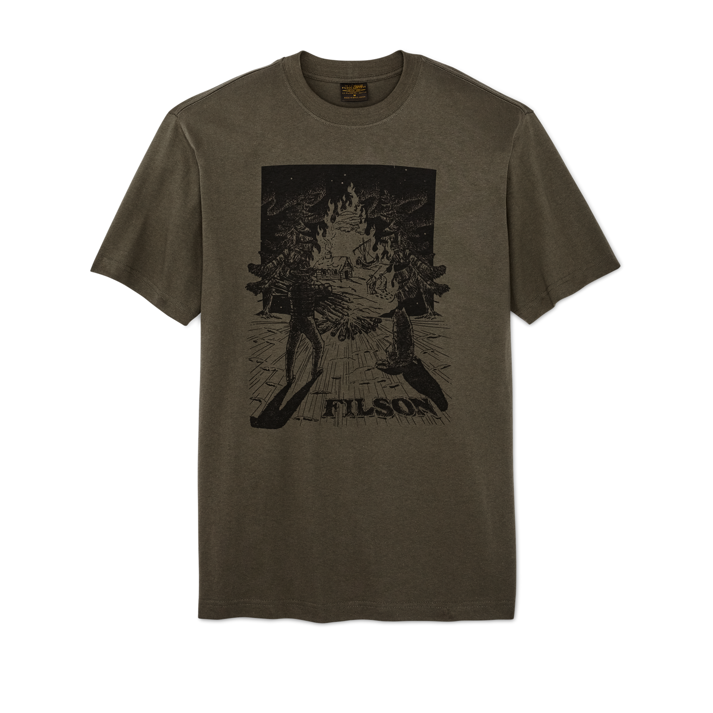 Front-facing image of the Filson Frontier Graphic T-shirt - Tarmac / Vision