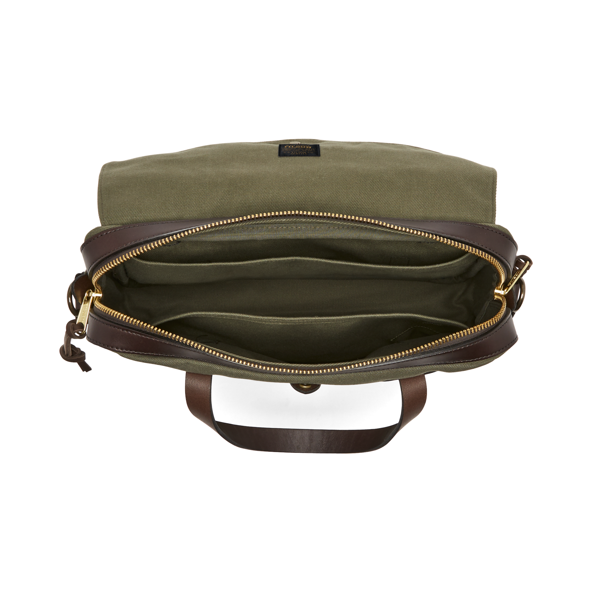 Alternate view of the Filson Rugged Twill Original Briefcase - Otter Green