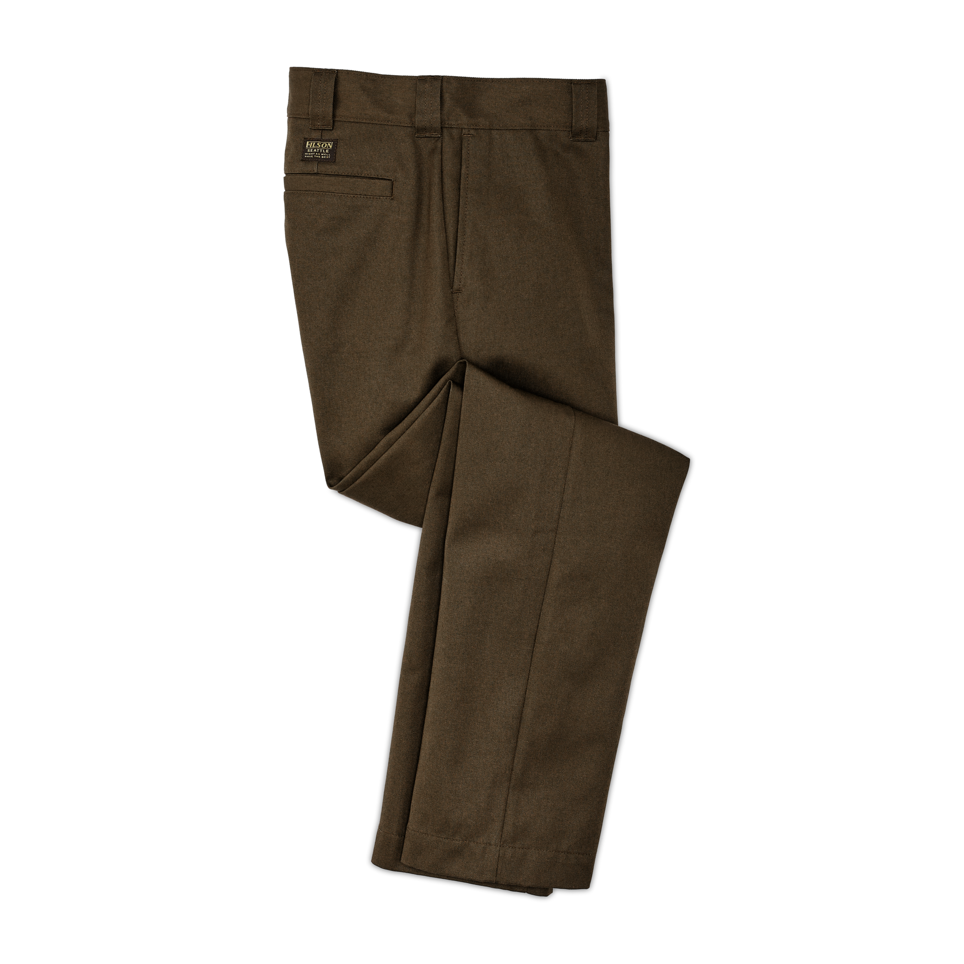 Front-facing image of the Filson Anchorage Work Pants - Marsh Olive