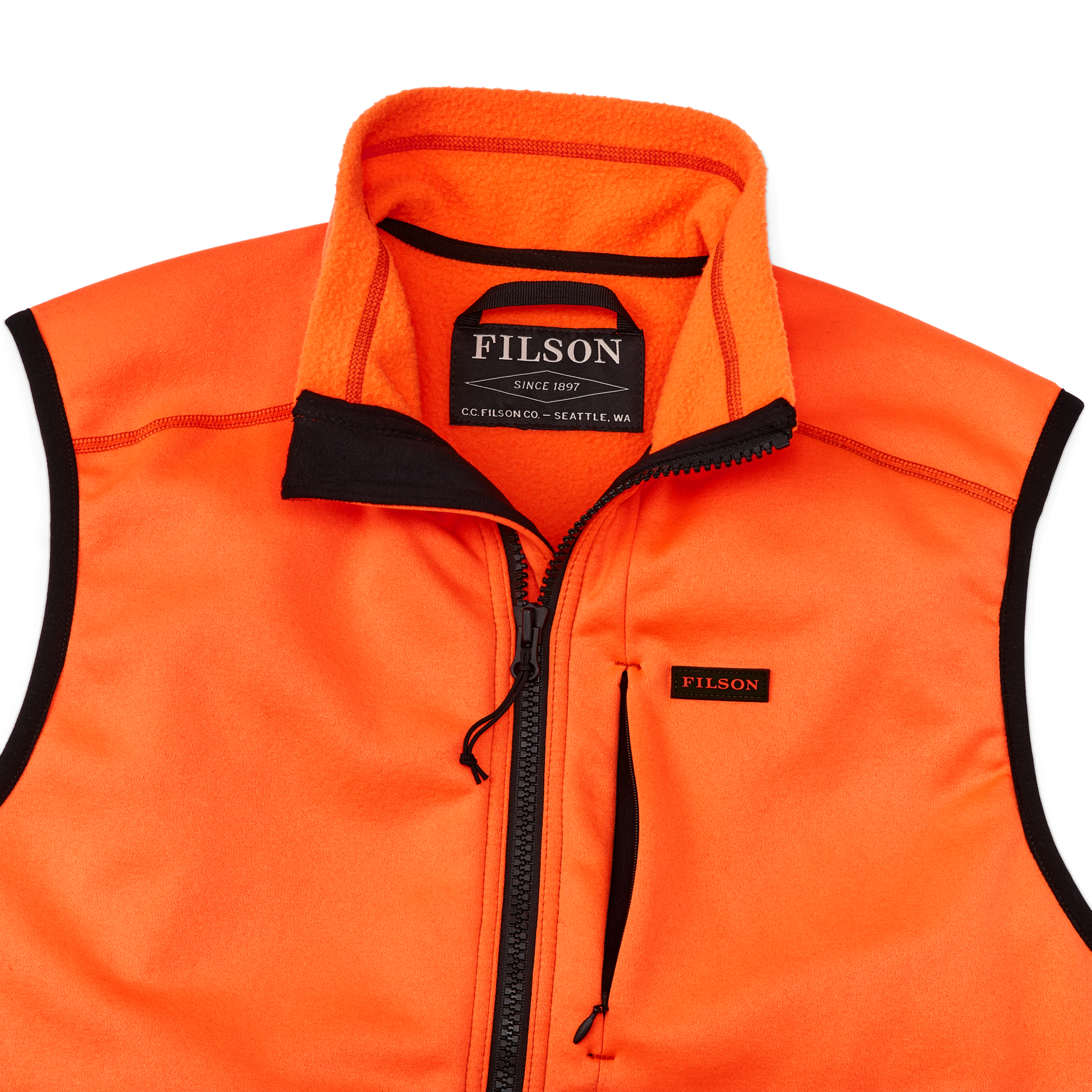 Alternate view of the Filson Granite Spire Fleece Vest - Flame