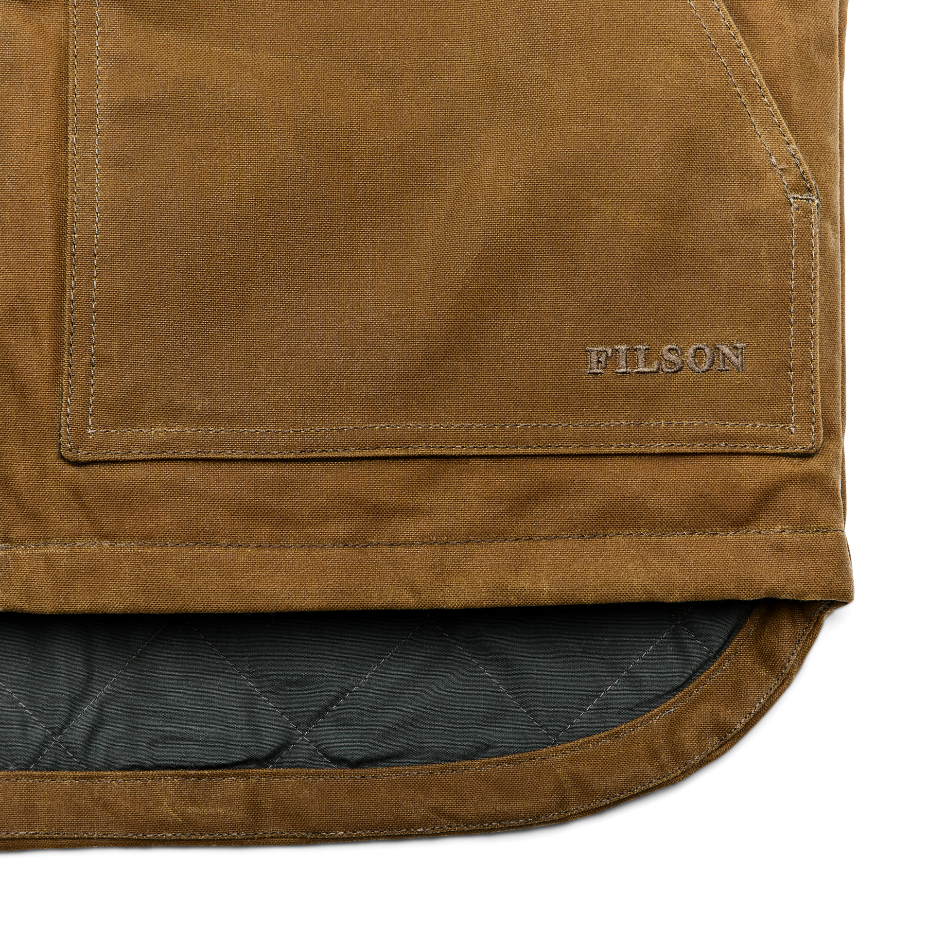 Alternate view of the Filson Tin Cloth Insulated Work Vest - Dark Tan