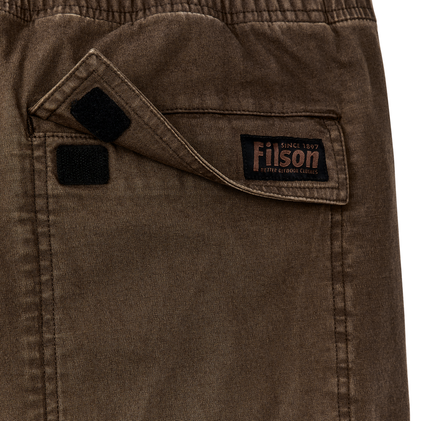 Alternate view of the Filson Granite Mountain Pull On Shorts - Dark Earth