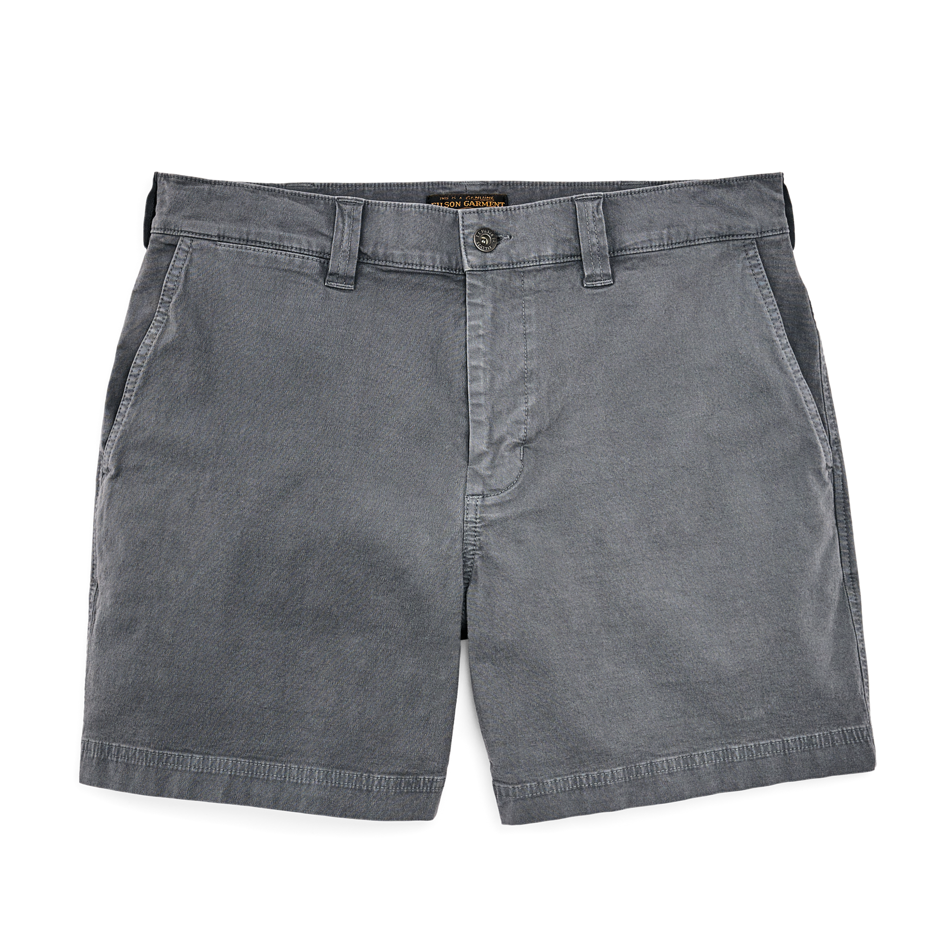 Front-facing image of the Filson Granite Mountain 6" Shorts - Rockslide Gray