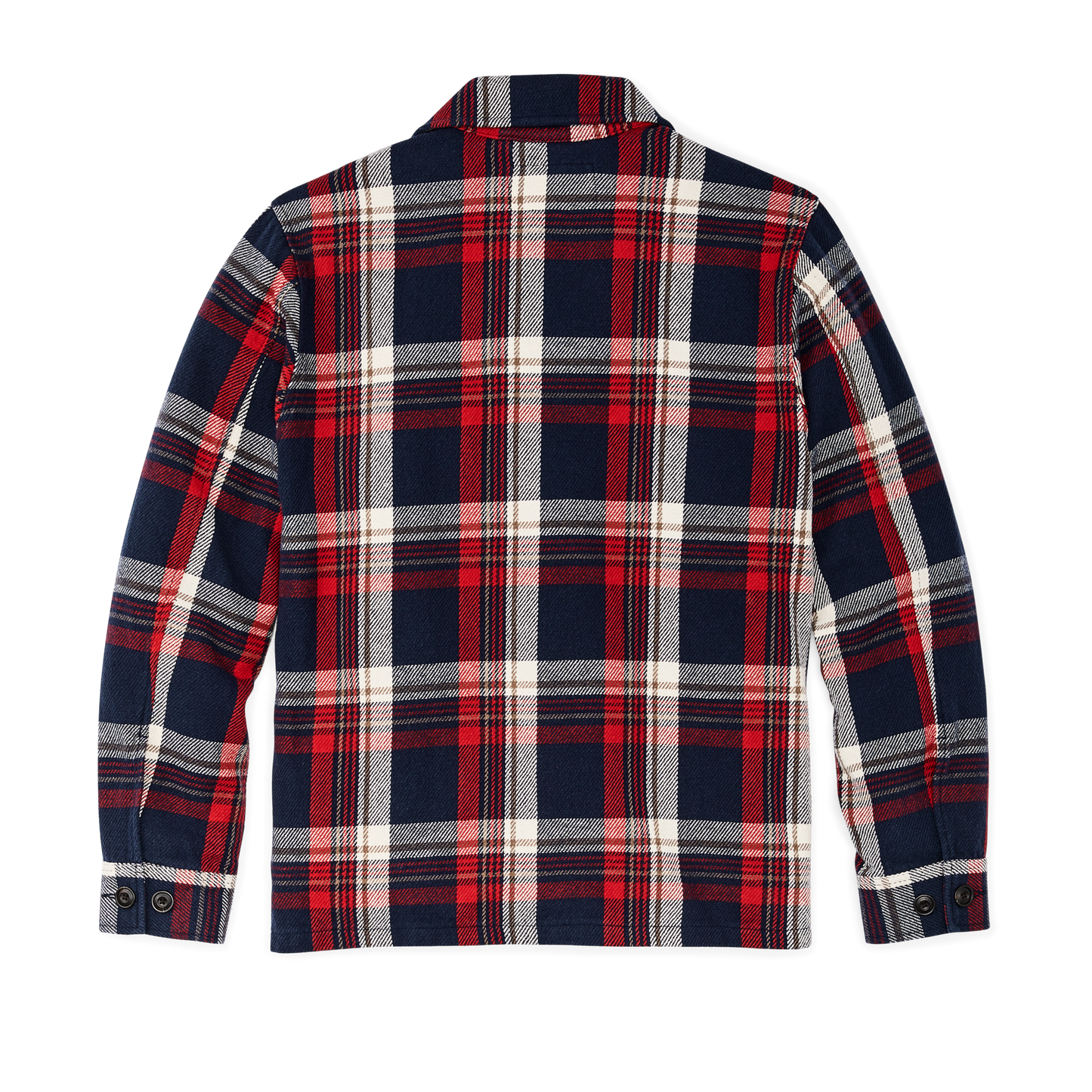 Alternate view of the Filson Deer Island Ranch Coat - Navy Red Multi Plaid