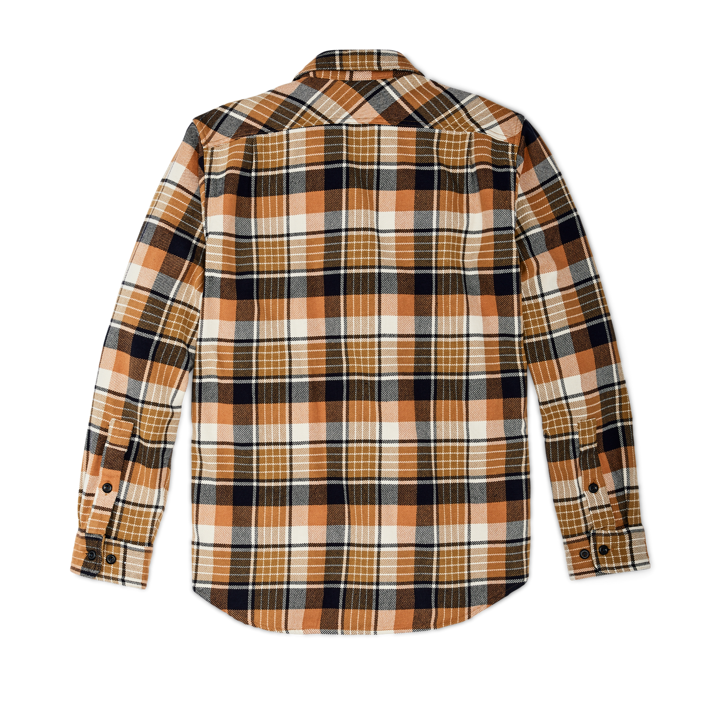 Alternate view of the Filson Vintage Flannel Work Shirt - Navy Cumin Red