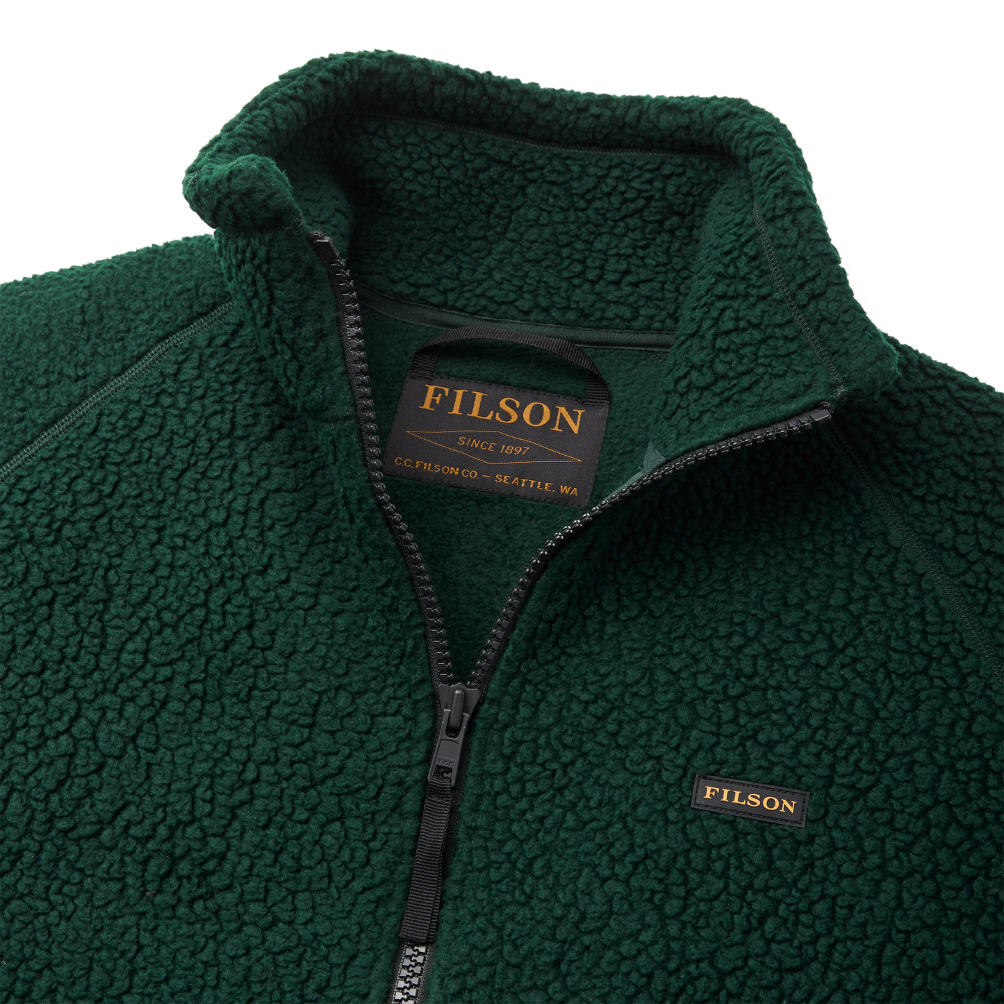 Alternate view of the Filson Sherpa Fleece Jacket - Fir