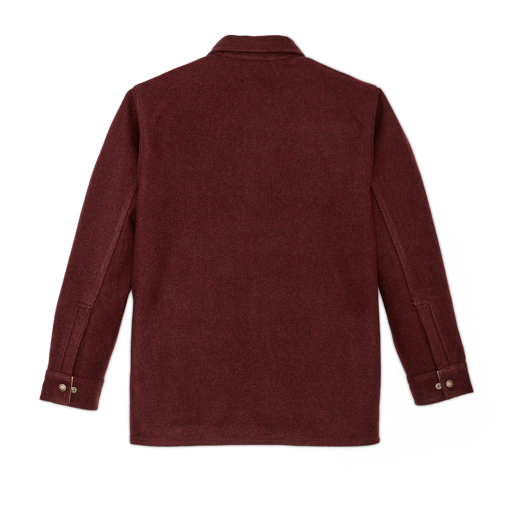 Alternate view of the Filson Lined Mackinaw Wool Jac-shirt - Dark Red / Black Houndstooth